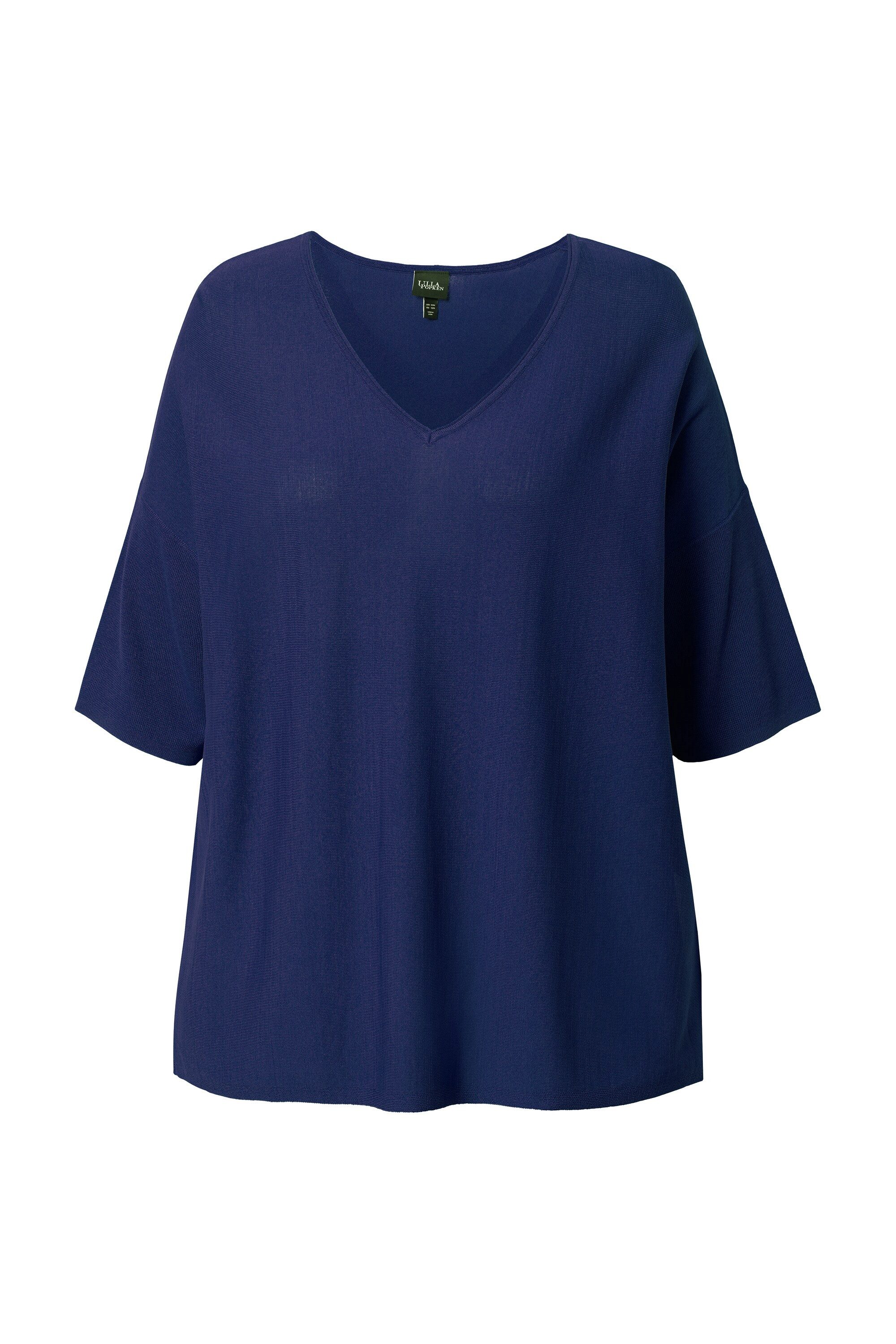 Ulla Popken Strickpullover Pullover Oversized V-Ausschnitt günstig online kaufen