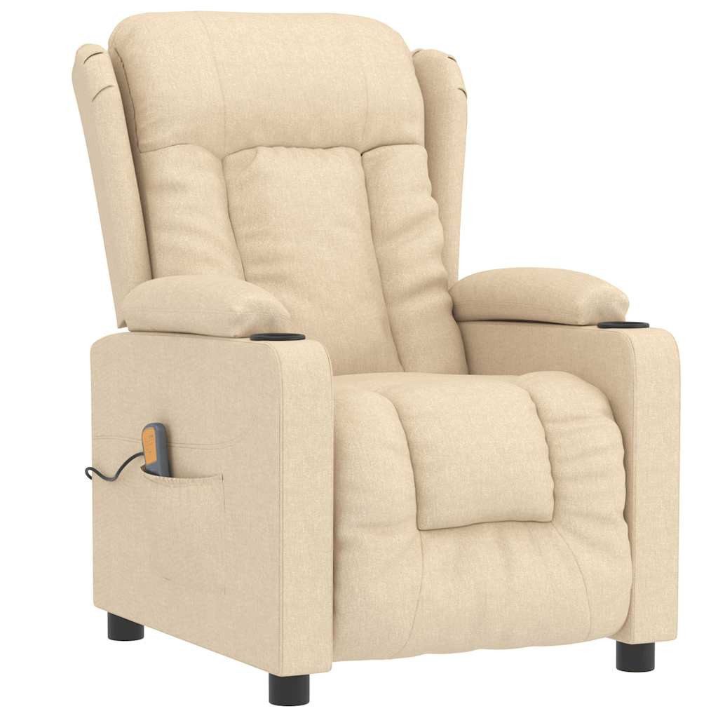 vidaXL Massagesessel Massagesessel Creme Stoff (1-St) günstig online kaufen