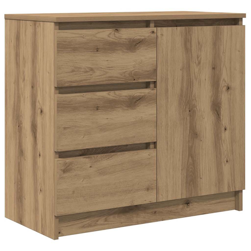 vidaXL Sideboard Sideboard mit Schublade Artisan-Eiche 71x35x65 cm Holzwerk günstig online kaufen