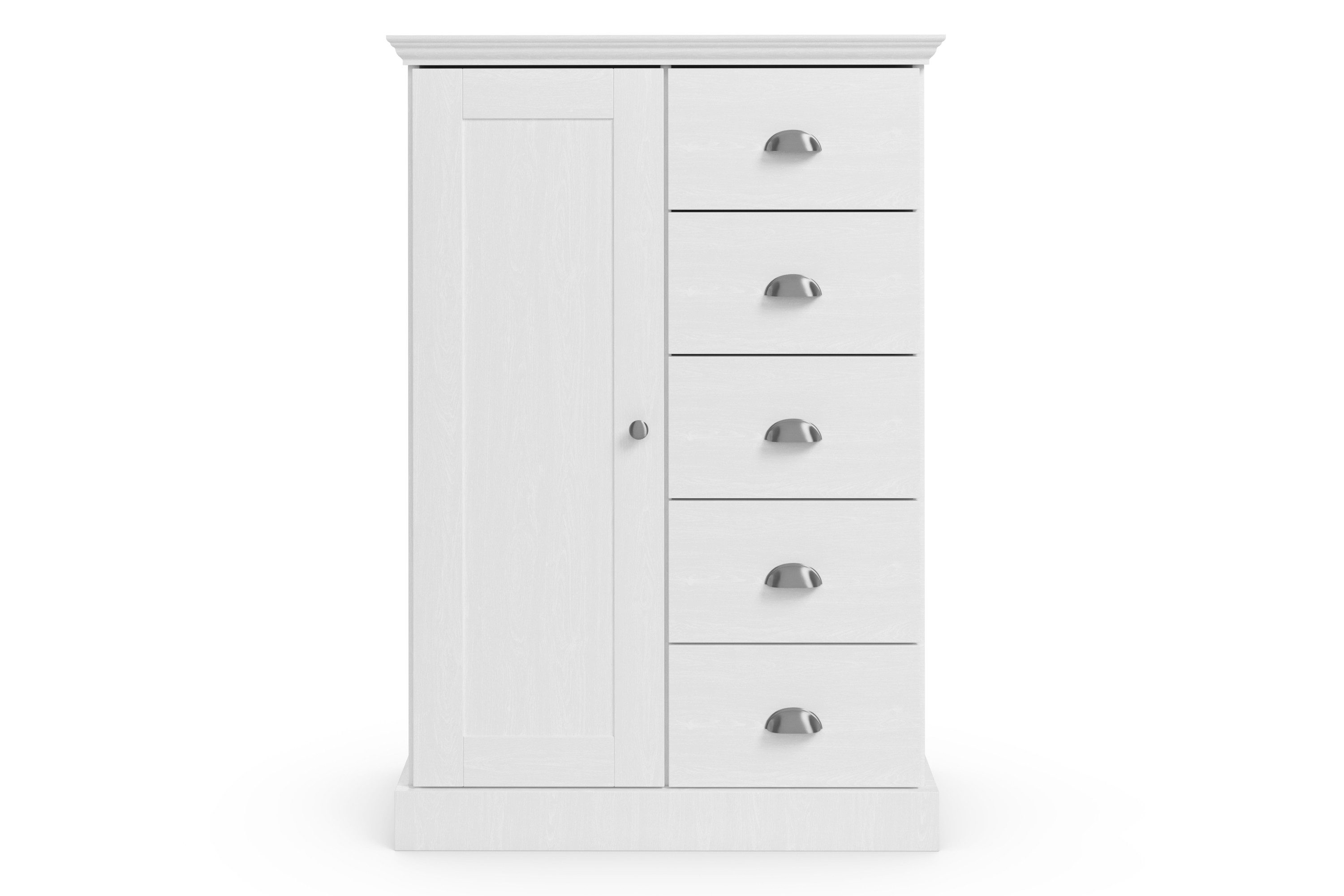 OTTO home Kommode Motala, 5 Schubladen und 2 verstellbare Einlegeböden, Breite 75cm, Höhe 110cm