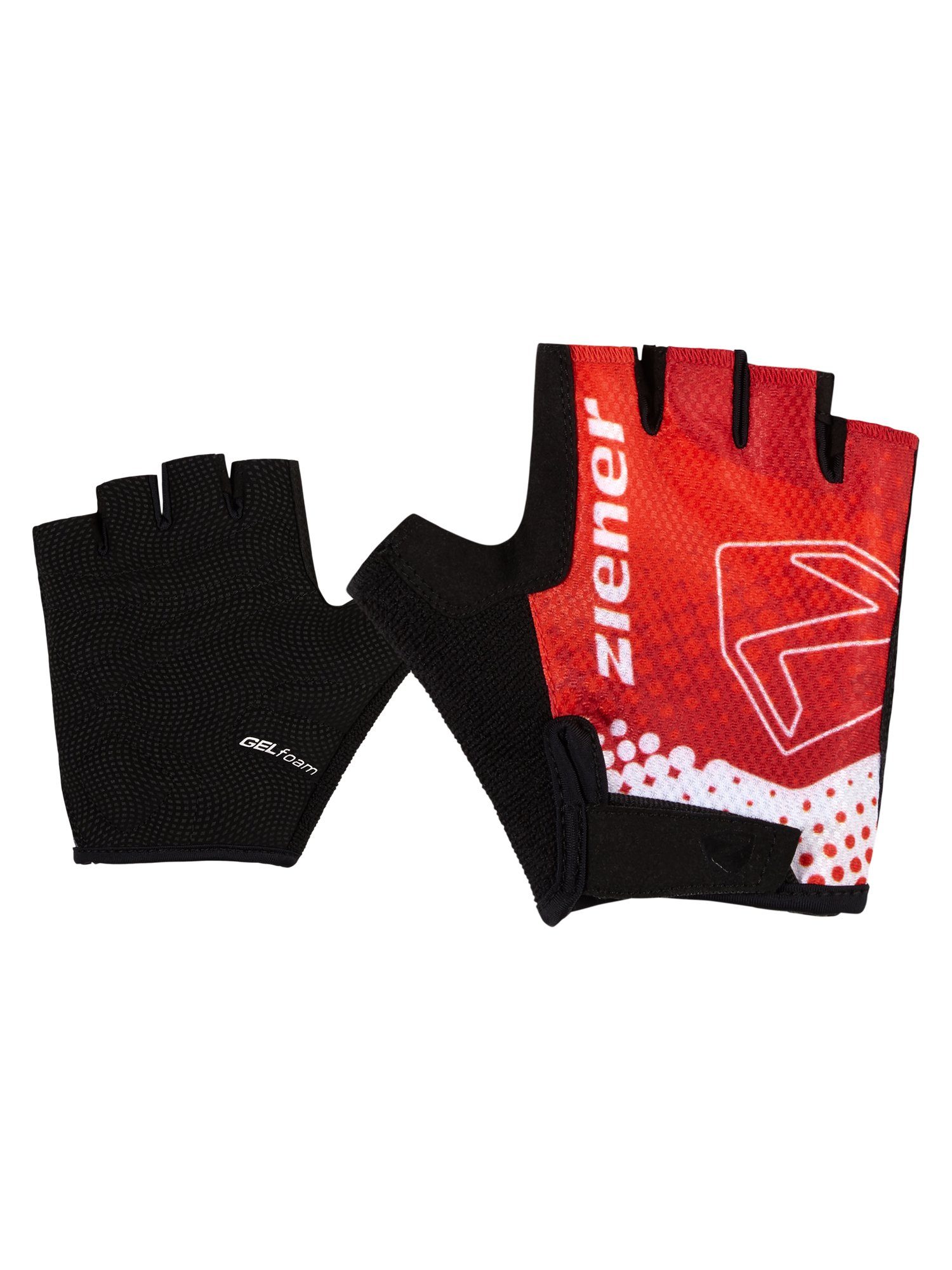 Ziener feuerrot CURTO Fahrradhandschuhe Junior