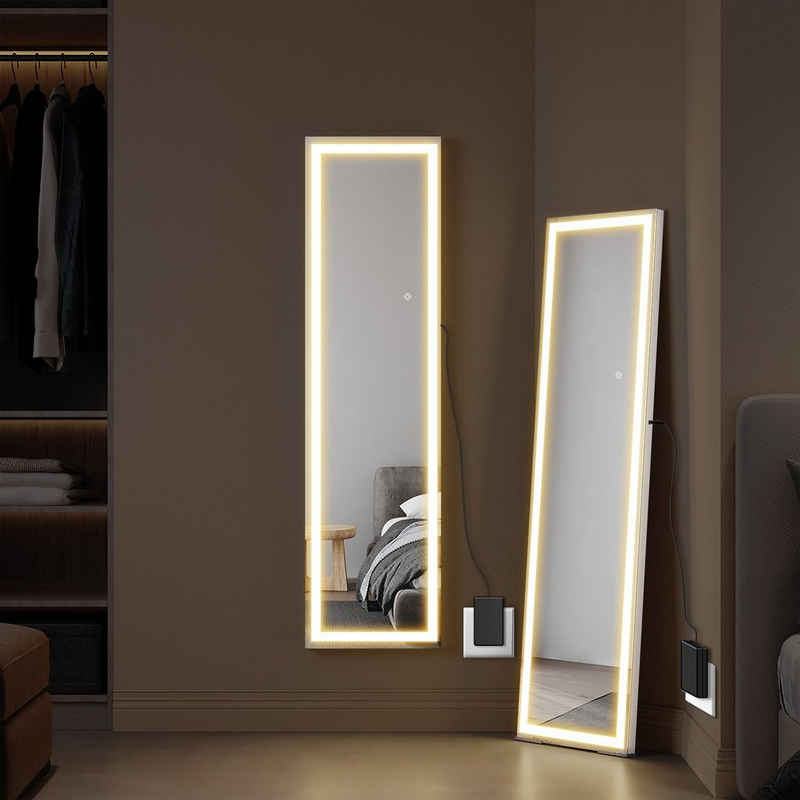 SONNI Wandspiegel Ganzkörperspiegel mit LED Beleuchtung,BxH:400x1500mm, in 3 Farben