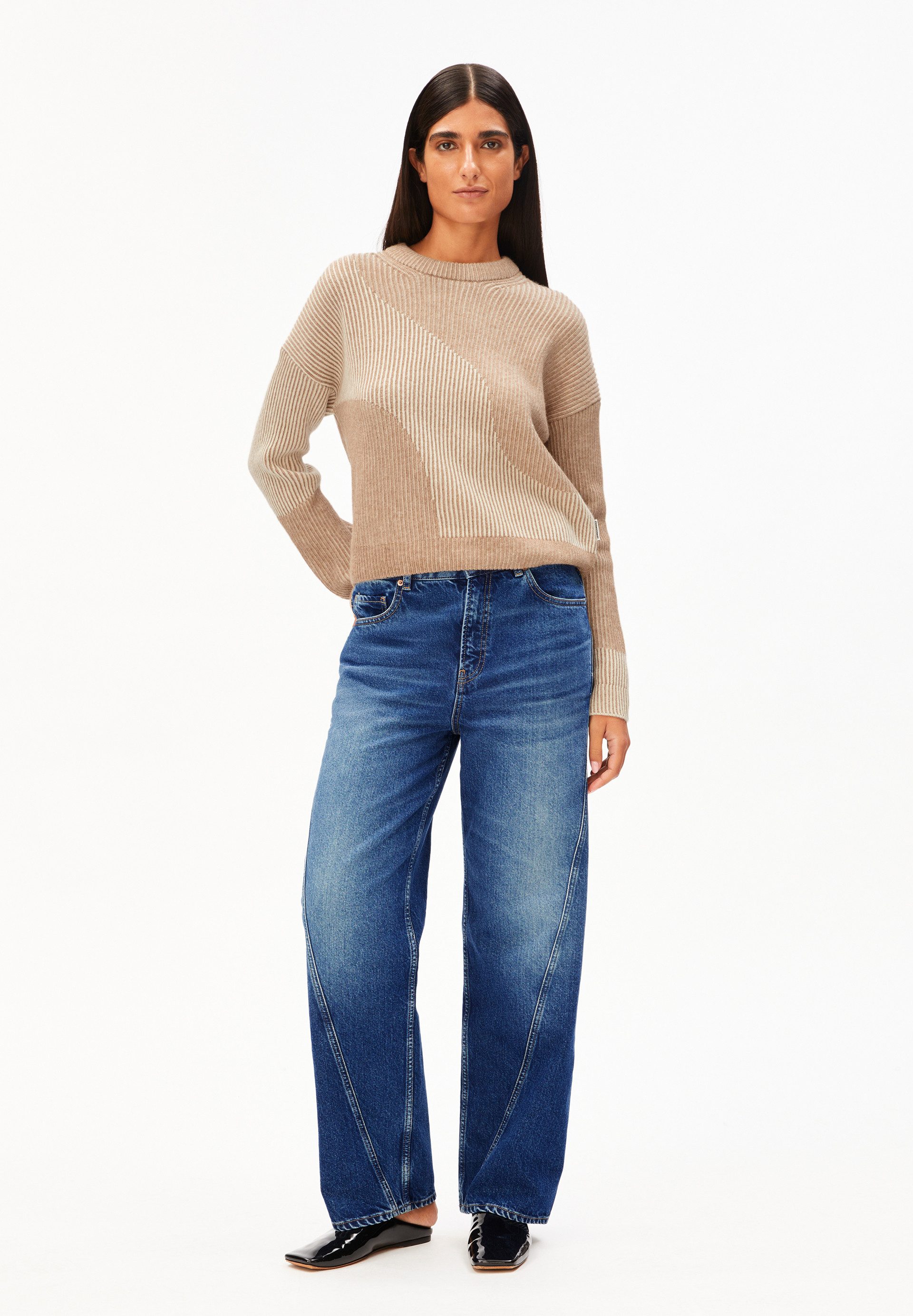 Armedangels Strickpullover MAYRAA VANISE Pullover aus Bio-Woll Mix Loose Fit