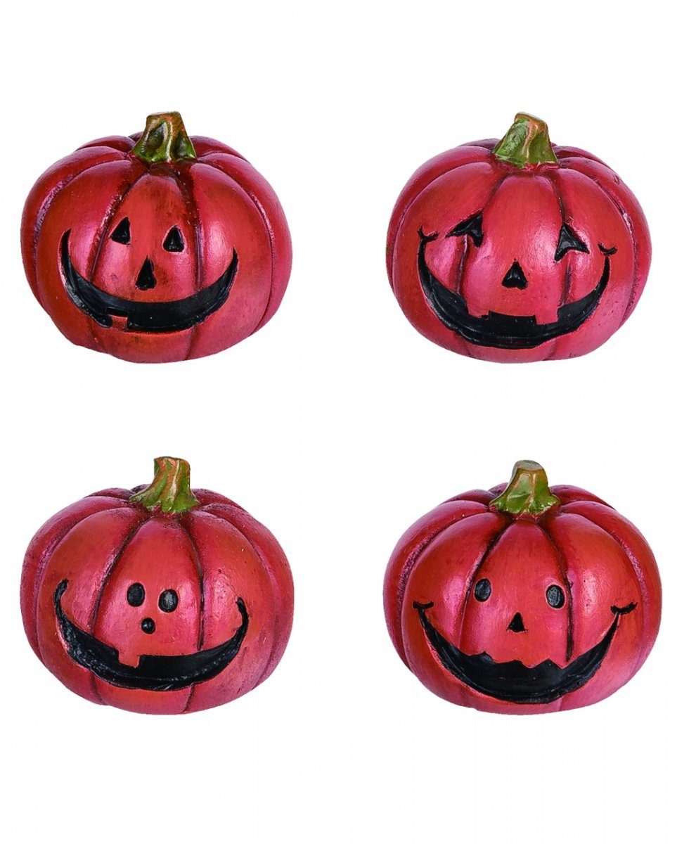 Horror-Shop Dekoobjekt Mini Halloween Kürbis Figur als Dekoration 4cm 1 S