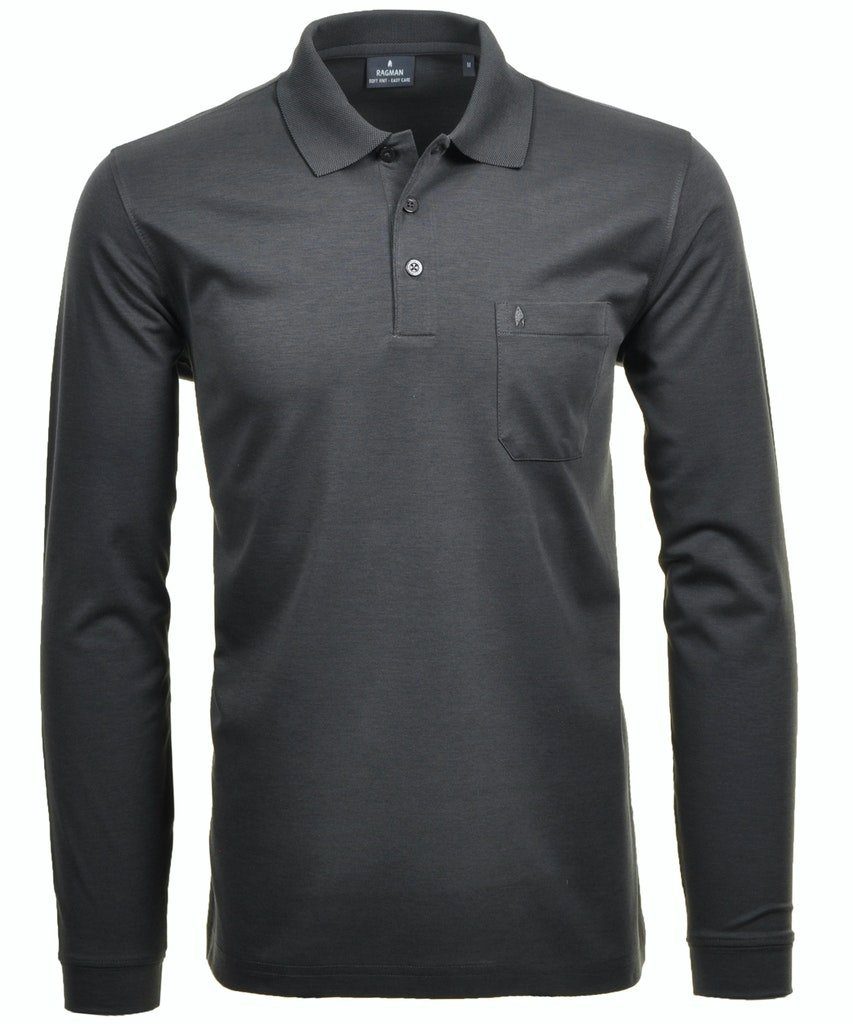 RAGMAN 3/4-Arm-Shirt Ragman / He.Polo / Polo soft knit LS günstig online kaufen