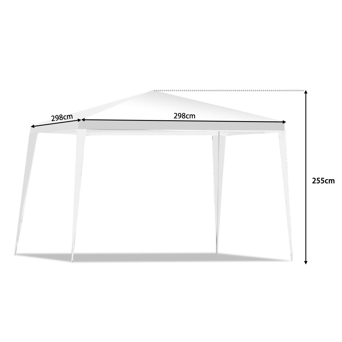 COSTWAY Pavillon, 300 x 300cm, mit Heringen & Windseilen, wasserdicht