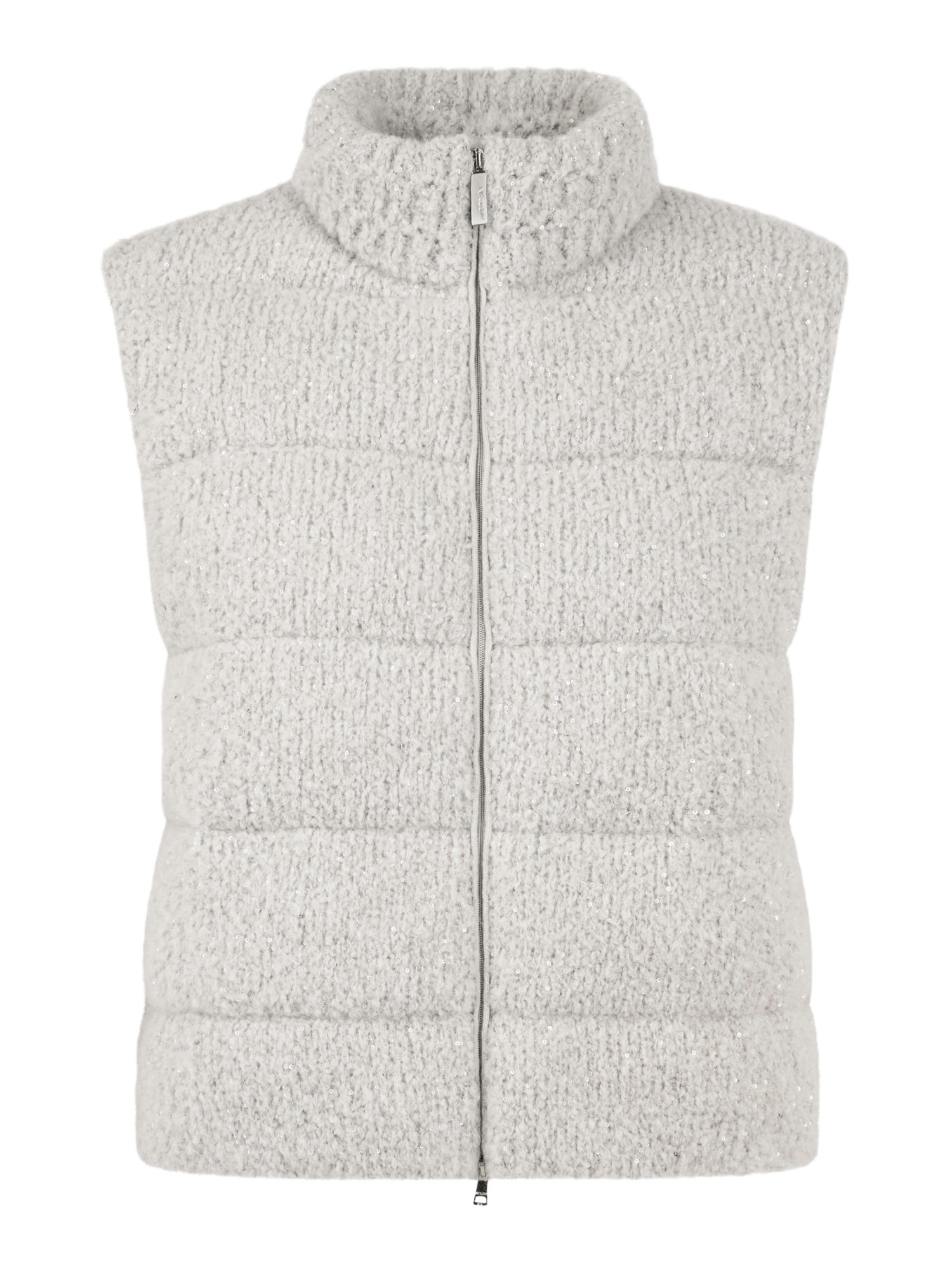 Marc Cain Kurzweste BA.2 - K - Eternal Wanderer weiß,Casual,Polyester,Strukturiert,Stehkragen,Ärmellos,Regular Fit