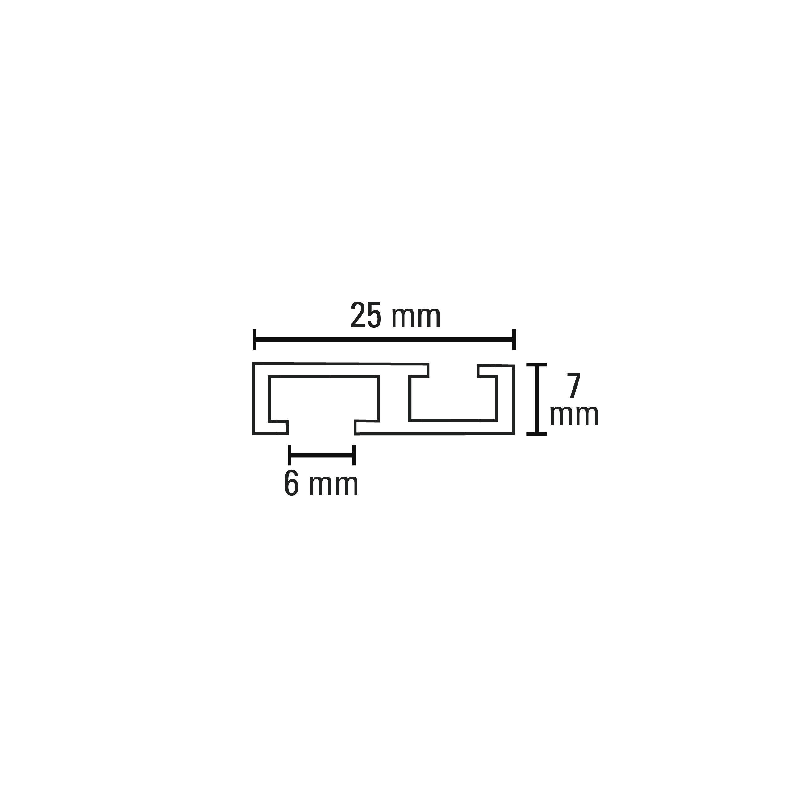 GARDINIA, Aluminium-Vorhangschiene Gardinia weiß, standard 1-läufig Schienensystem