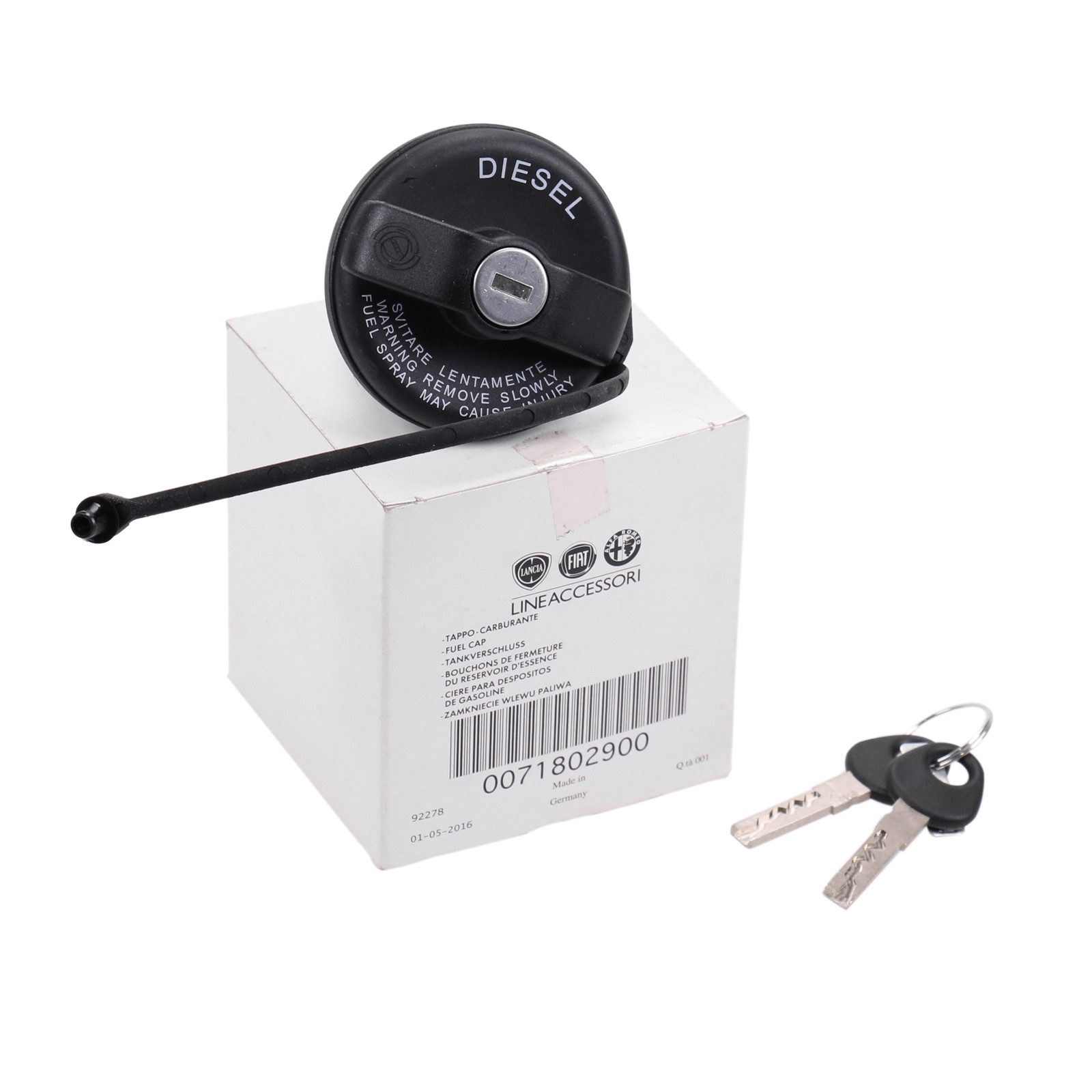FIAT Tankdeckel Original Fiat Tankdeckel abschließbar 2 Schlüssel Diesel 71802900