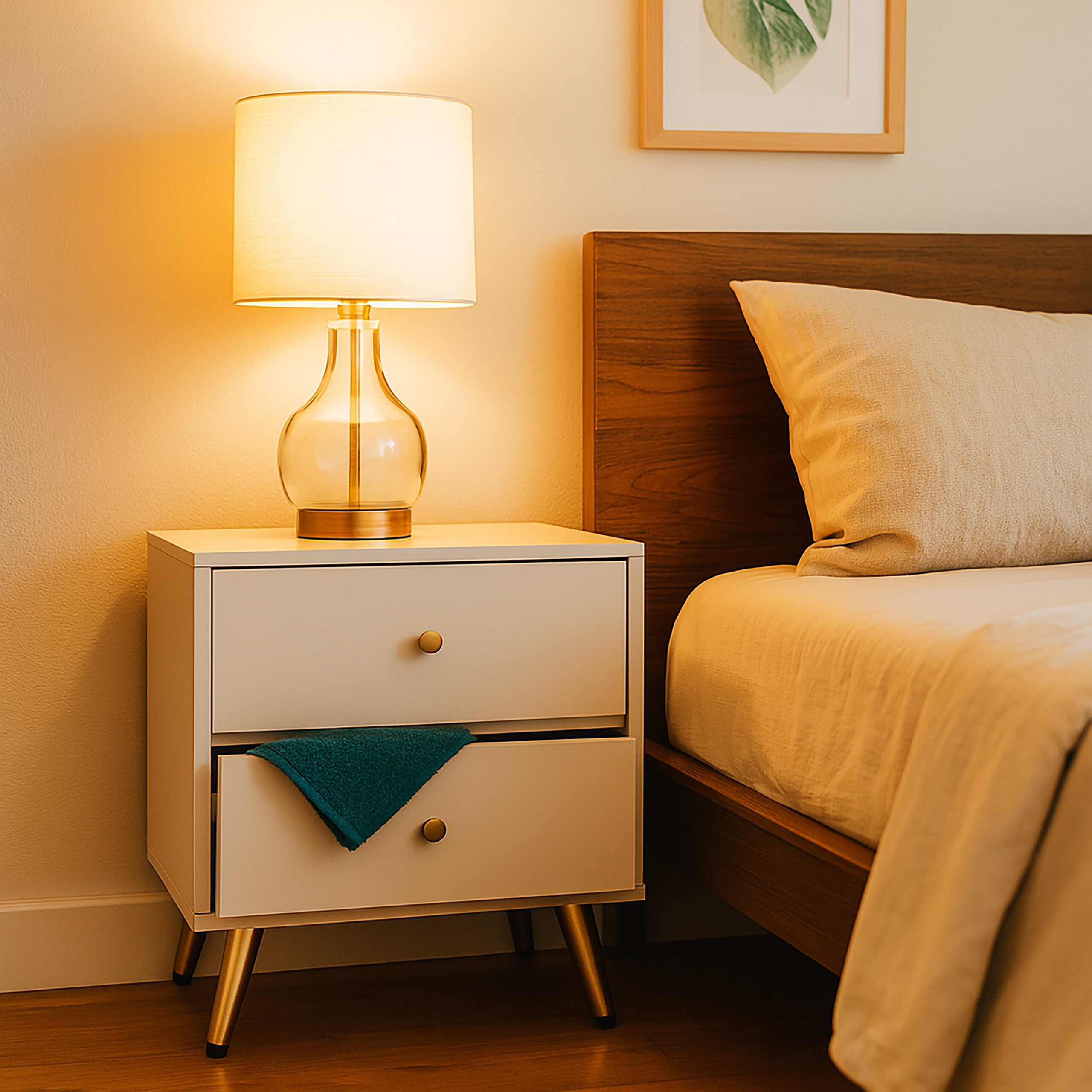 relaxdays Nachttisch goldene Beine (1-St), 1er Pack günstig online kaufen