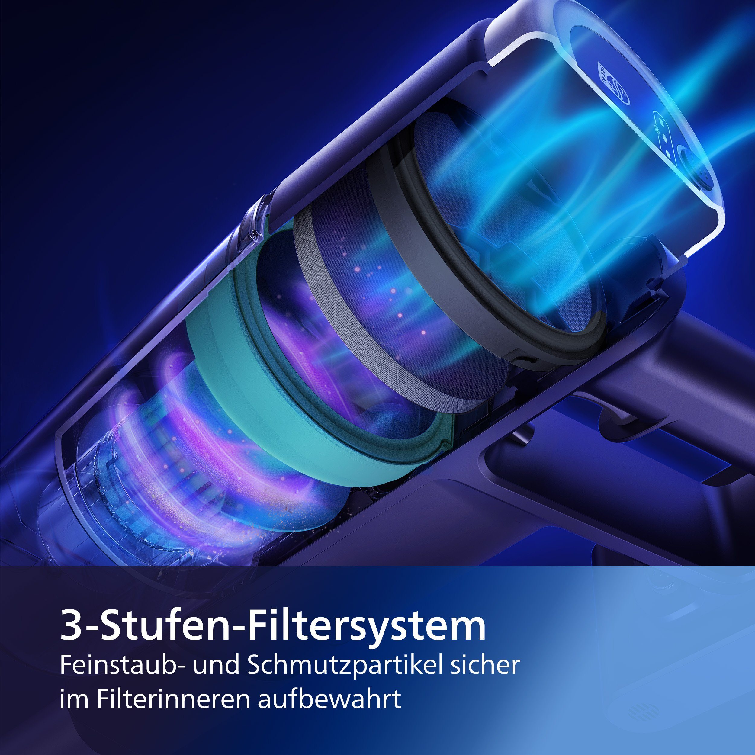 Philips Nass-Trocken-Sauger XC3133/01 Aqua 3000 Series “Tierexperte”, 50,4 W, beutellos, mit bis zu 60 Minuten Laufzeit und aufsteckbarem Aqua-Modul