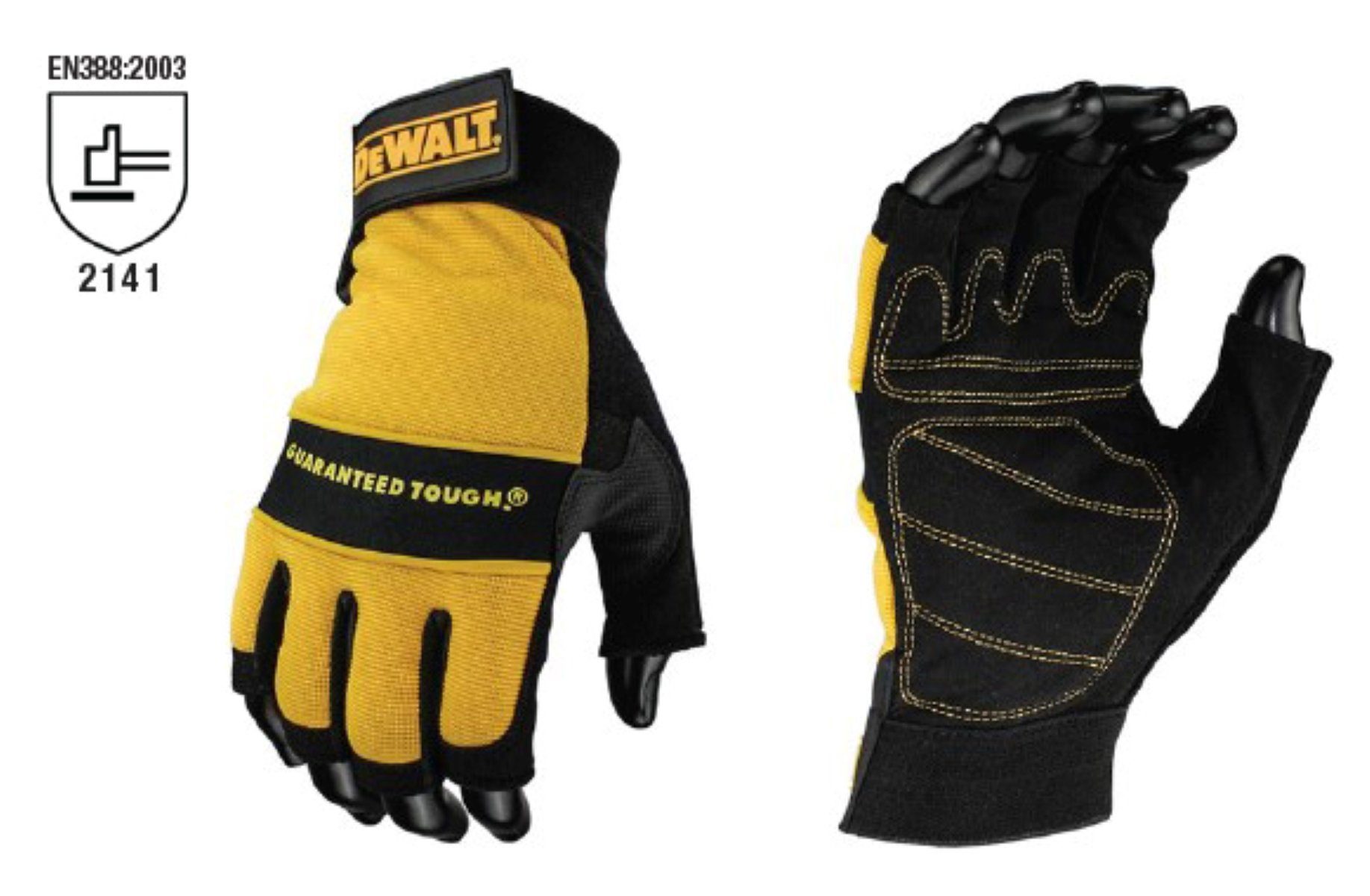 DeWalt Montage-Handschuhe DPG23LEU Arbeitshandschuh: gepolsterter Handfläche Размер L (Nr. 10)