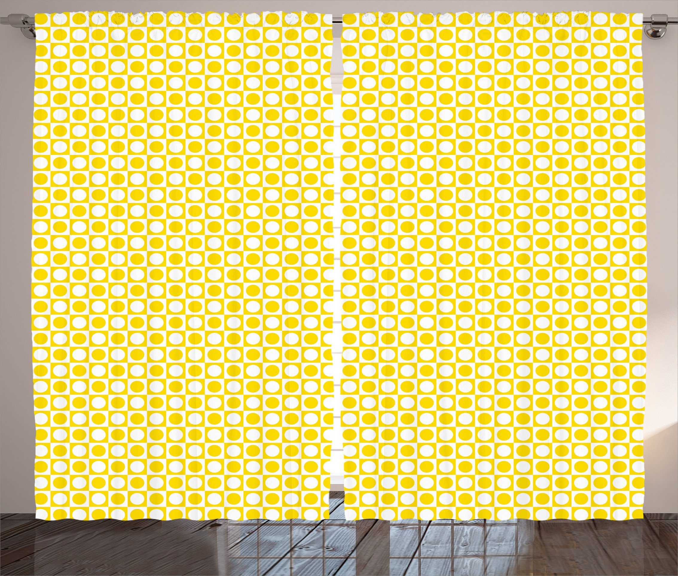Schlafzimmer geometrische Gardine mit und Kreise Schlaufen Geometrisch Abakuhaus, Kräuselband Kunst Haken, Vorhang
