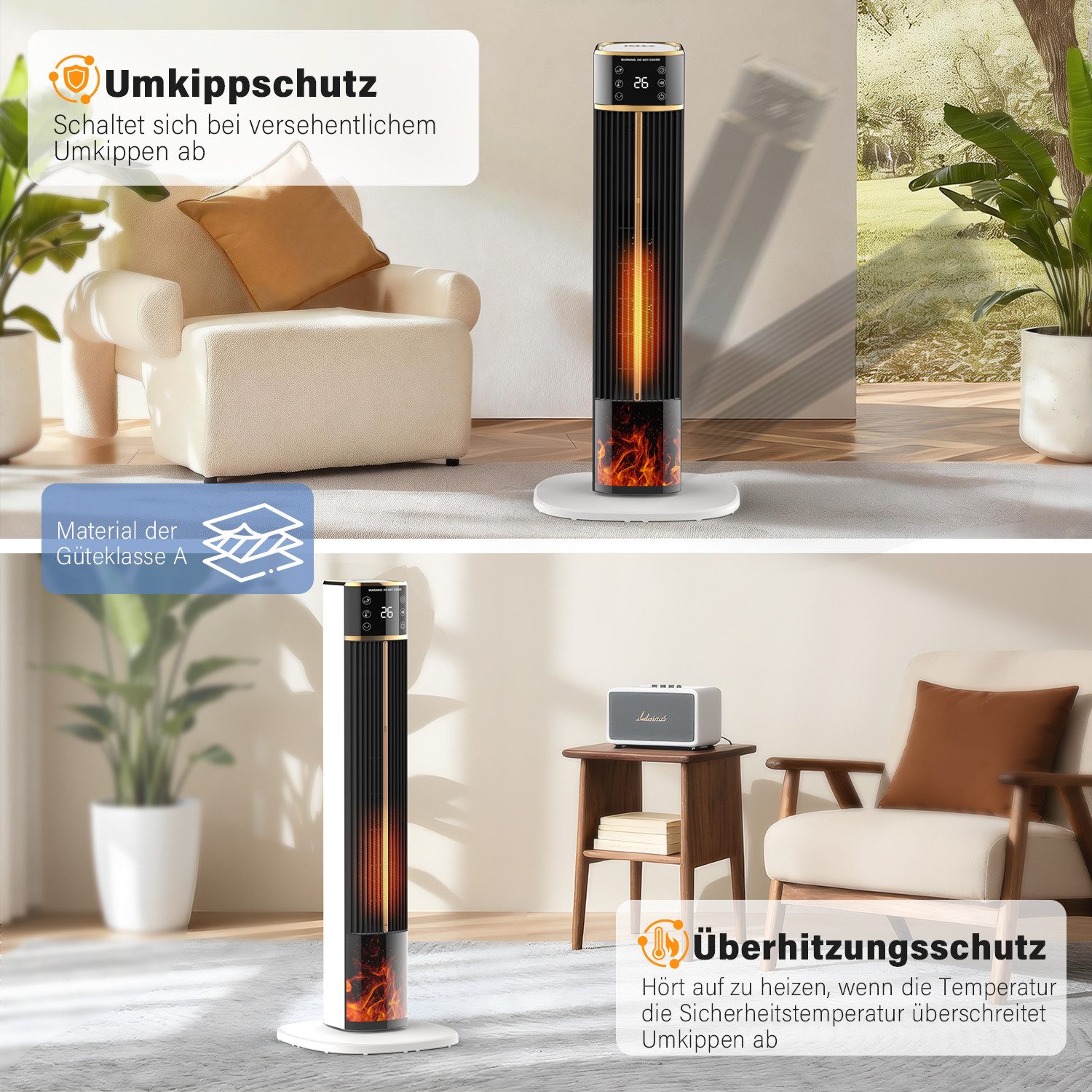 oyajia Heizlüfter Keramikheizlüfter Energiesparend PTC Heizlüfter mit Therm günstig online kaufen