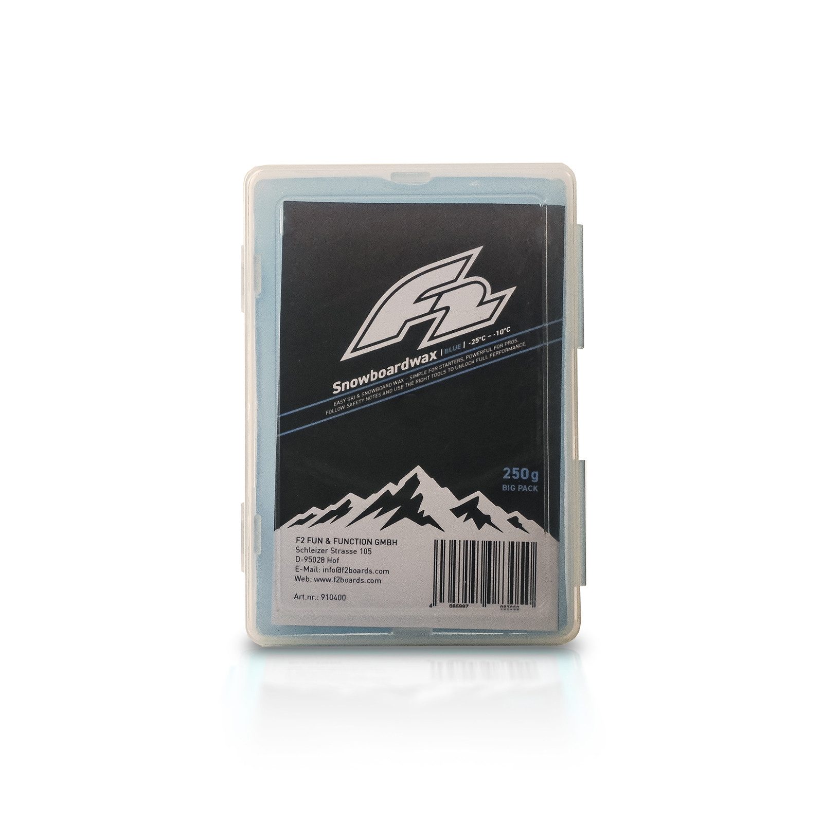 F2 Snowboard F2 Snowboard Zubehör Snowboard Ski Wachs -25 bis -10°C 250g Blau