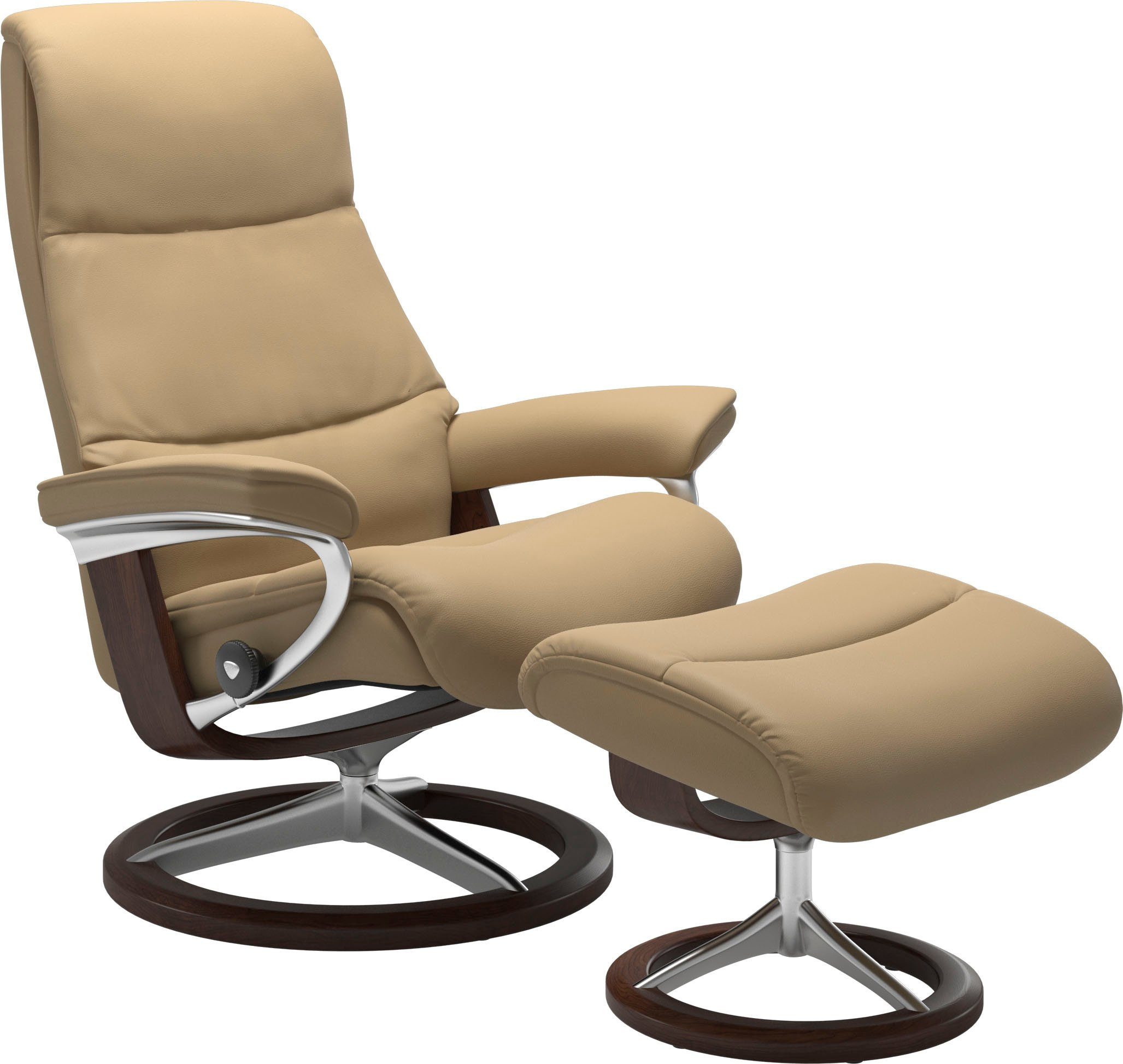 Stressless® Relaxsessel View, mit Signature Base, Größe S,Gestell Braun | Funktionssessel