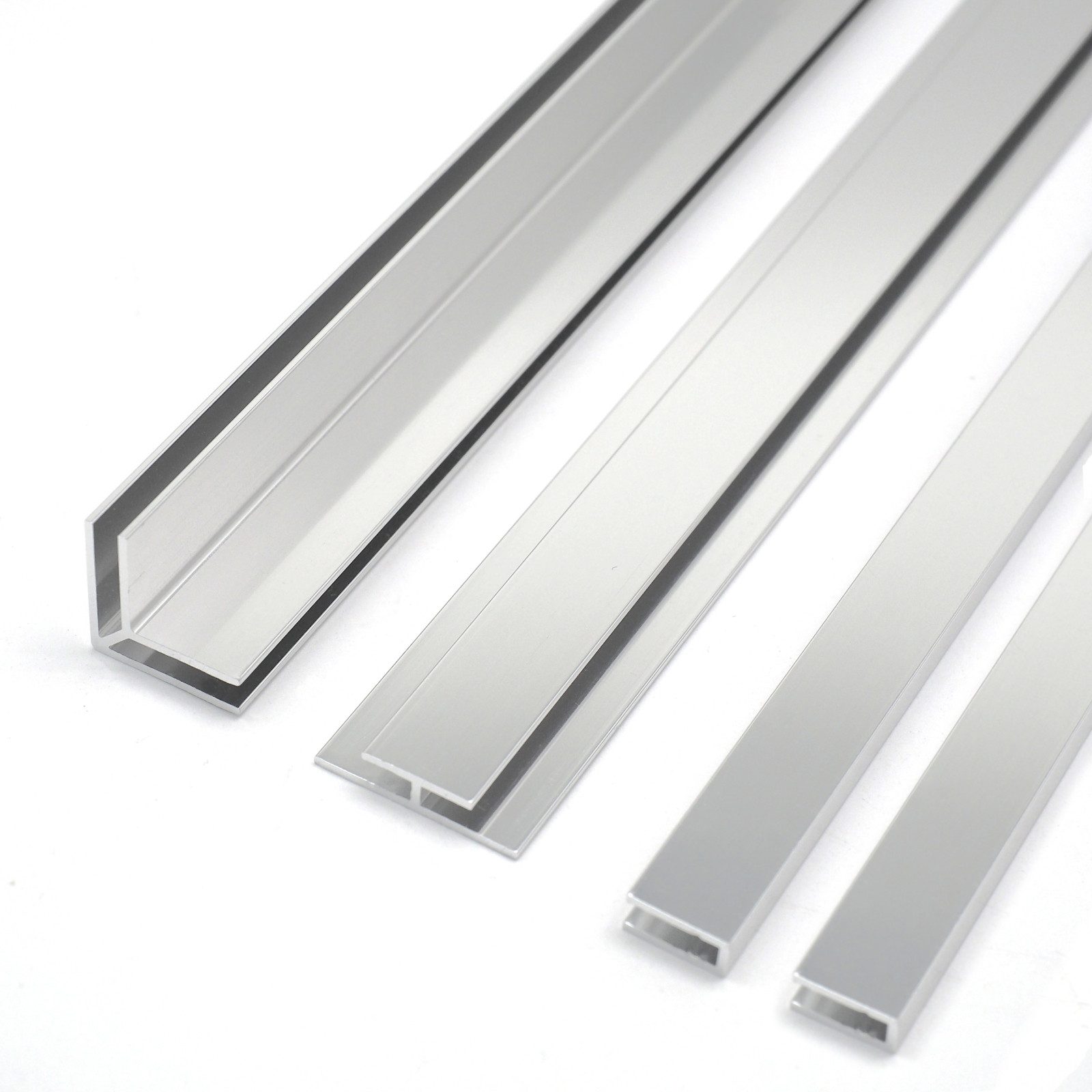 WITEN&NOCK Verbindungsprofil Aluminiumprofil 4er Set für PVC Duschrückwände 3 mm Wandpaneel