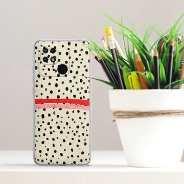DeinDesign Handyhülle Punkte Streifen Kunst Crazy Life Art 02, Xiaomi Redmi 10C Silikon Hülle Bumper Case Handy Schutzhülle