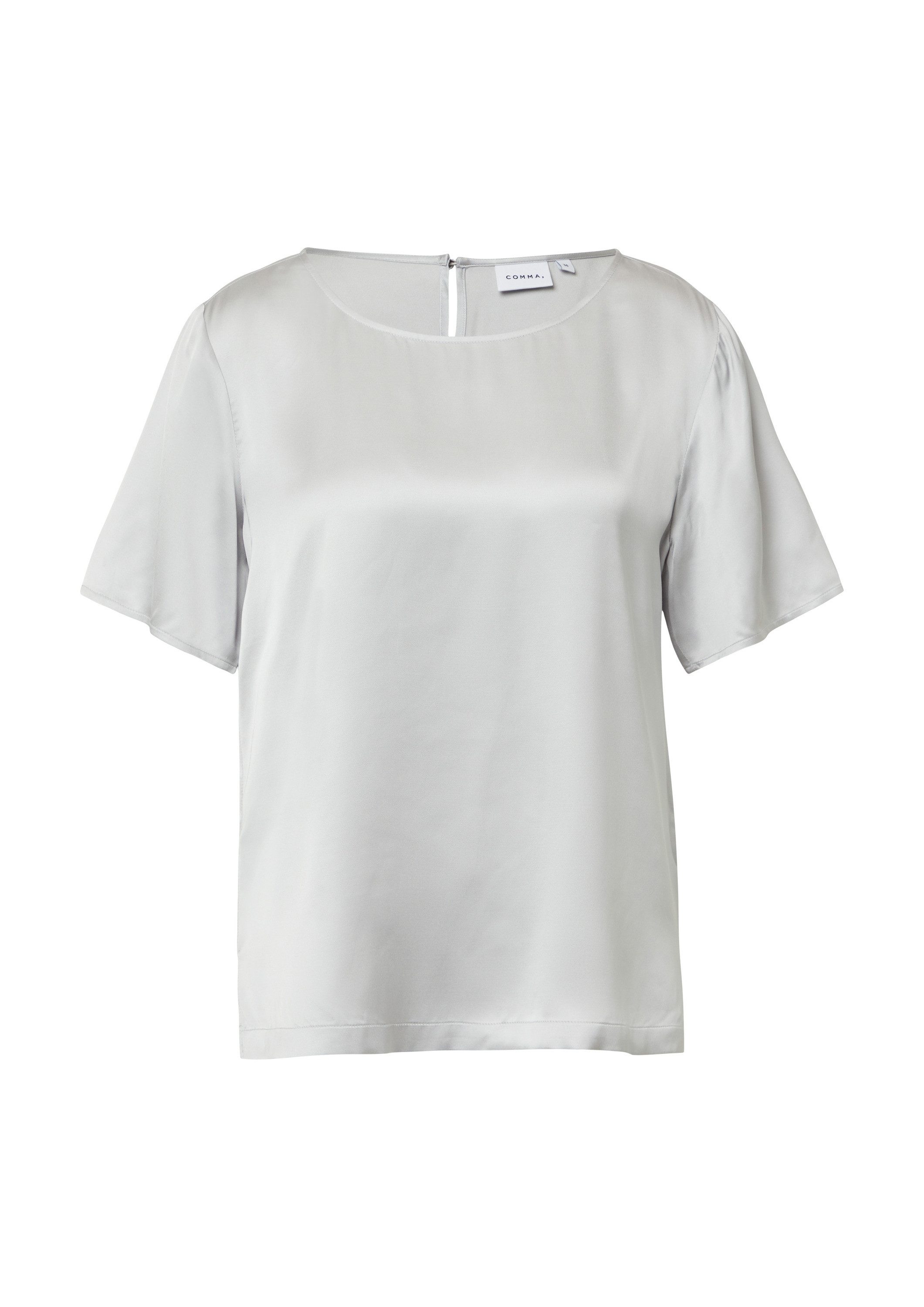 comma Kurzarmbluse Bluse Satinbluse mit seitlichen günstig online kaufen
