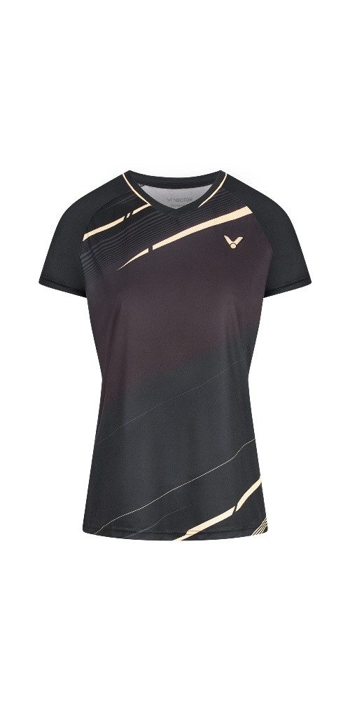 VICTOR T-Shirt Sport-Shirt T-64102 C (100% Polyester) schwarz Damen