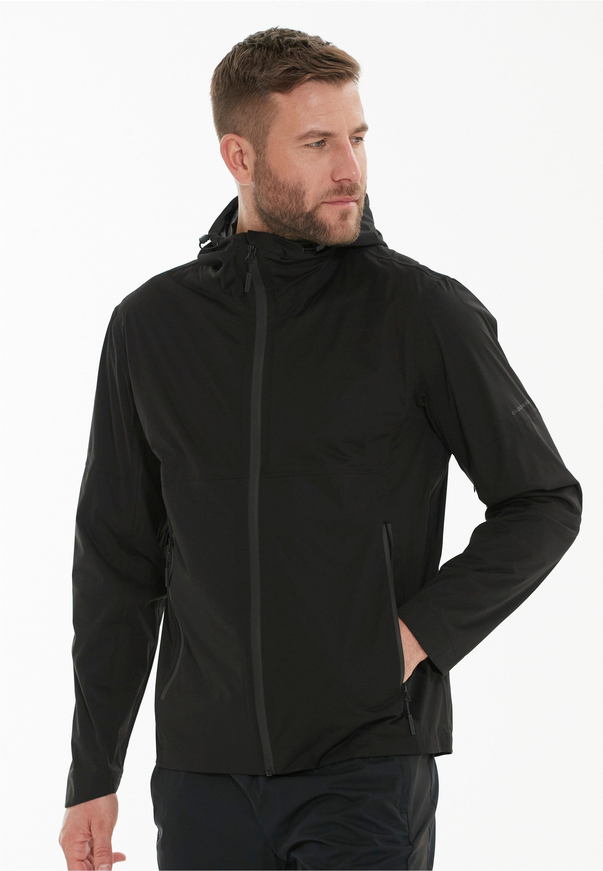 ENDURANCE Laufjacke Komint mit wasserdichter Membran schwarz