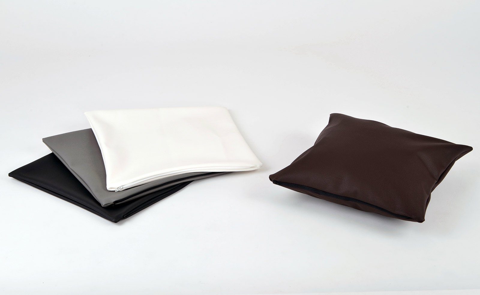 animal-design Kissenhülle, Kissenhülle 40 x 40 cm Kissenbezug Kunstleder weiß, schwarz, braun oder grau