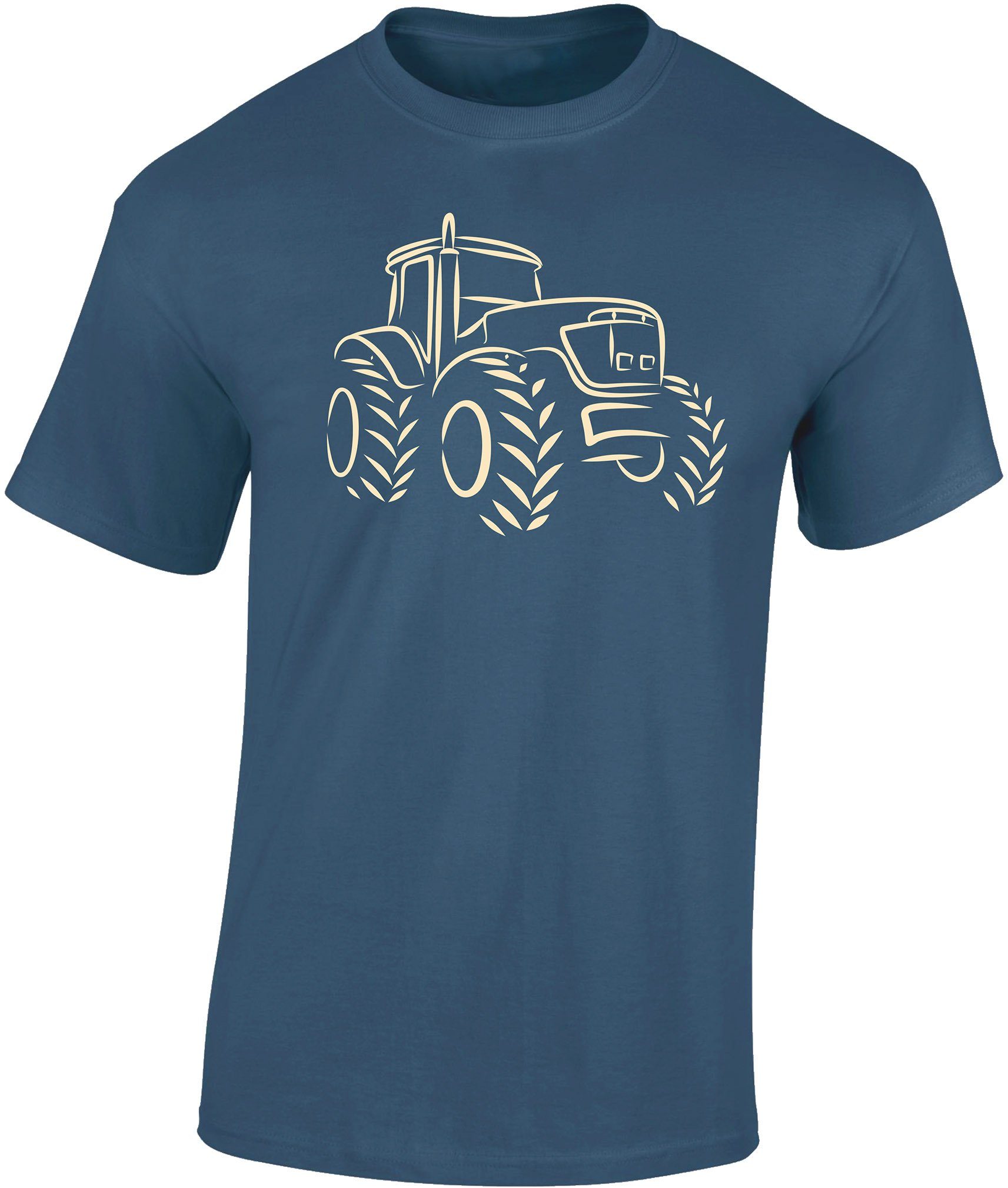Baddery Print-Shirt "Traktor" T-Shirt Männer Herren günstig online kaufen