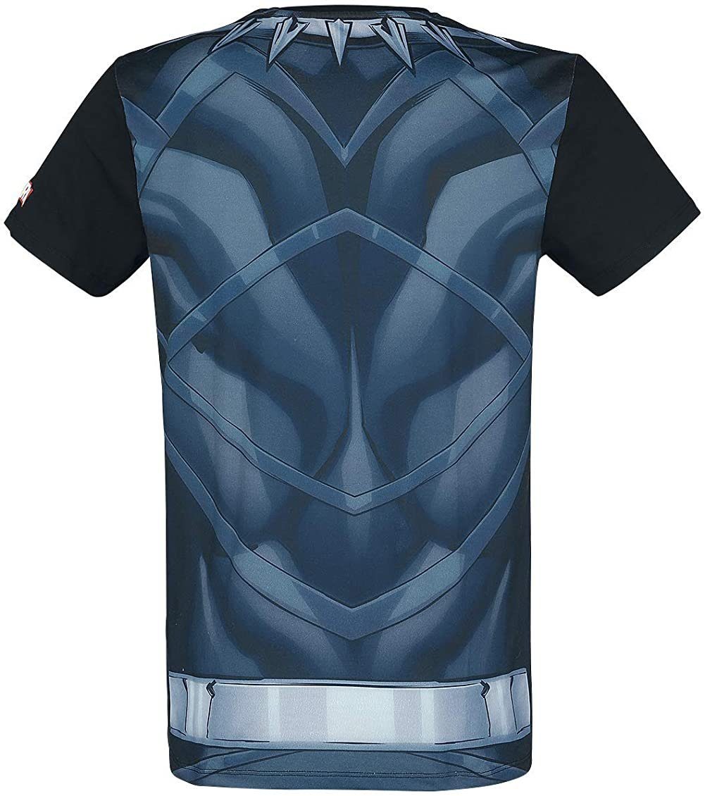 MARVEL T-Shirt Black Panther Cosplay T-Shirt Marvel Comis Superhelden Blau Gr. L