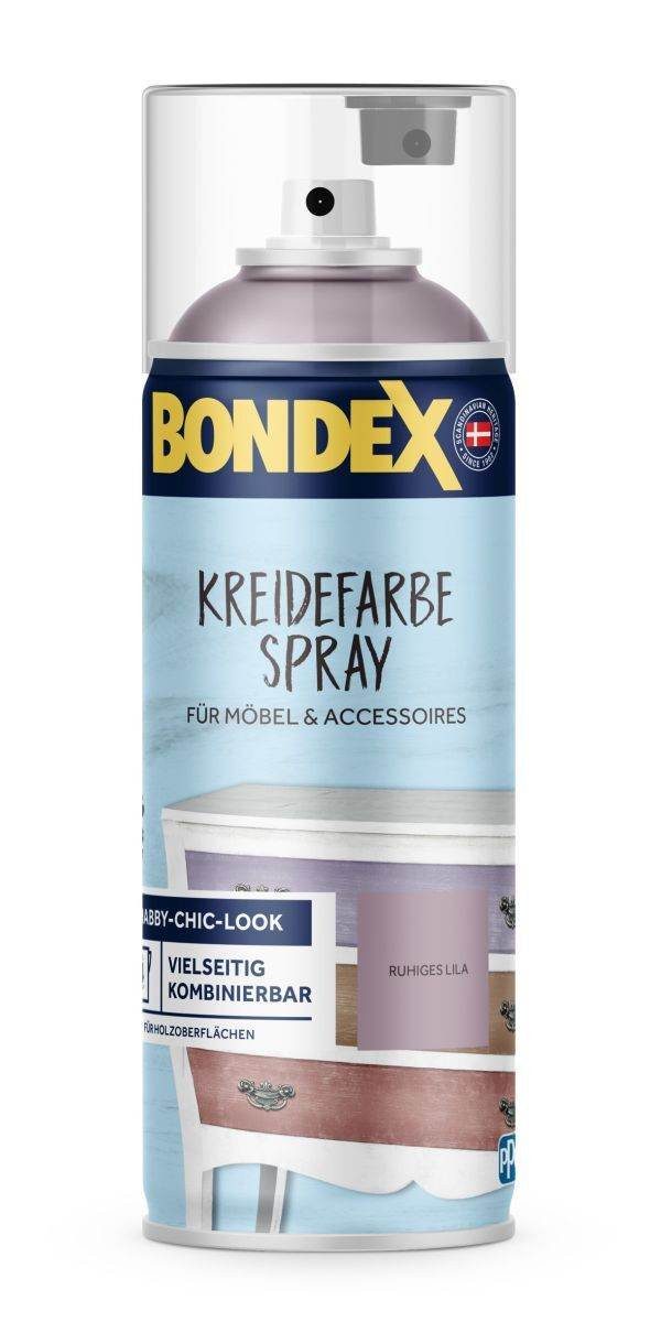 Bondex Kreidefarbe Bondex Kreidefarbe Spray Ruhiges Lila 0,4l, Innen, Möbel & Vertäfelung