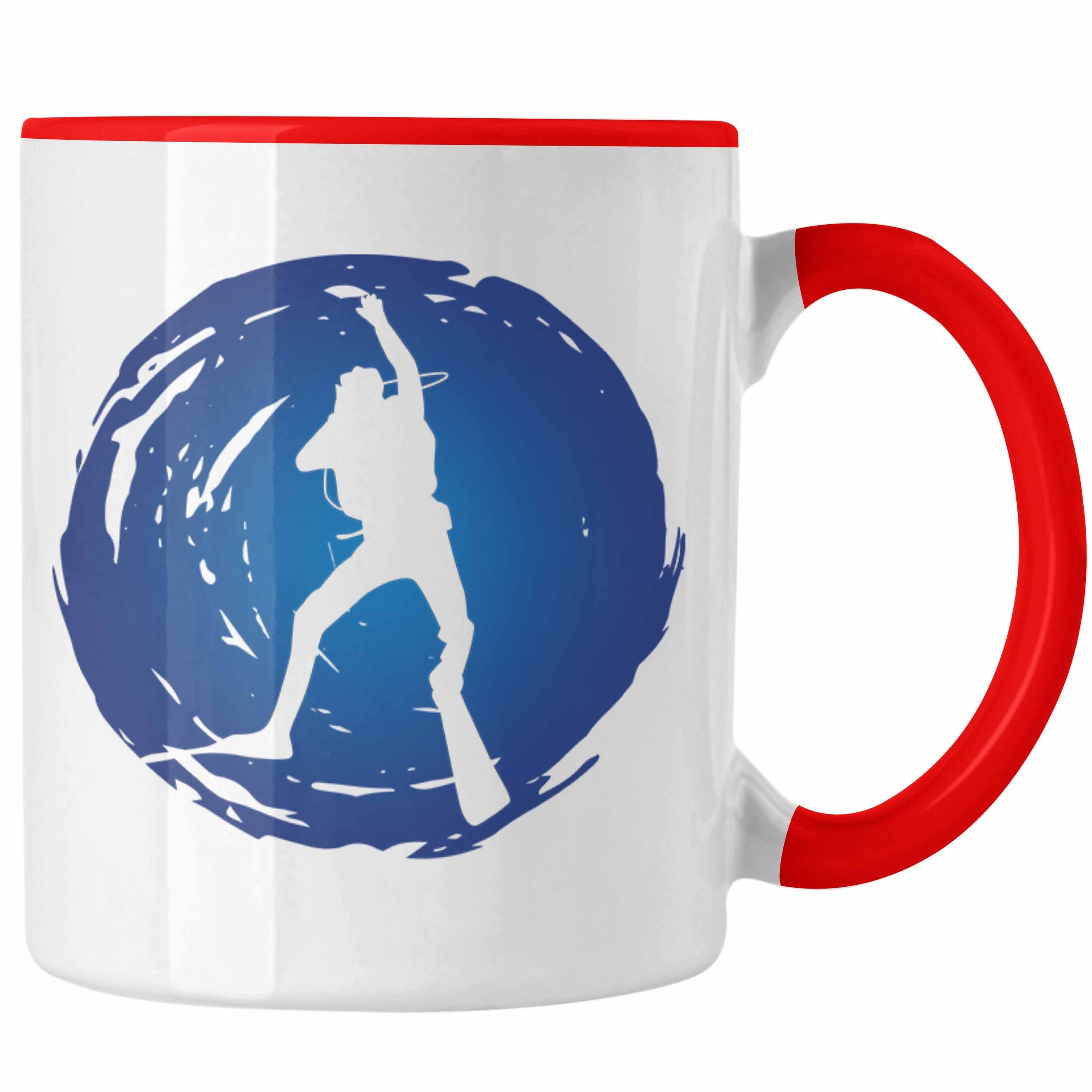 Trendation Tasse Trendation - Taucher Tasse Geschenk Grafik für Tauchlehrer Geschenkidee Lustig Tauchen Tauchsport Rot