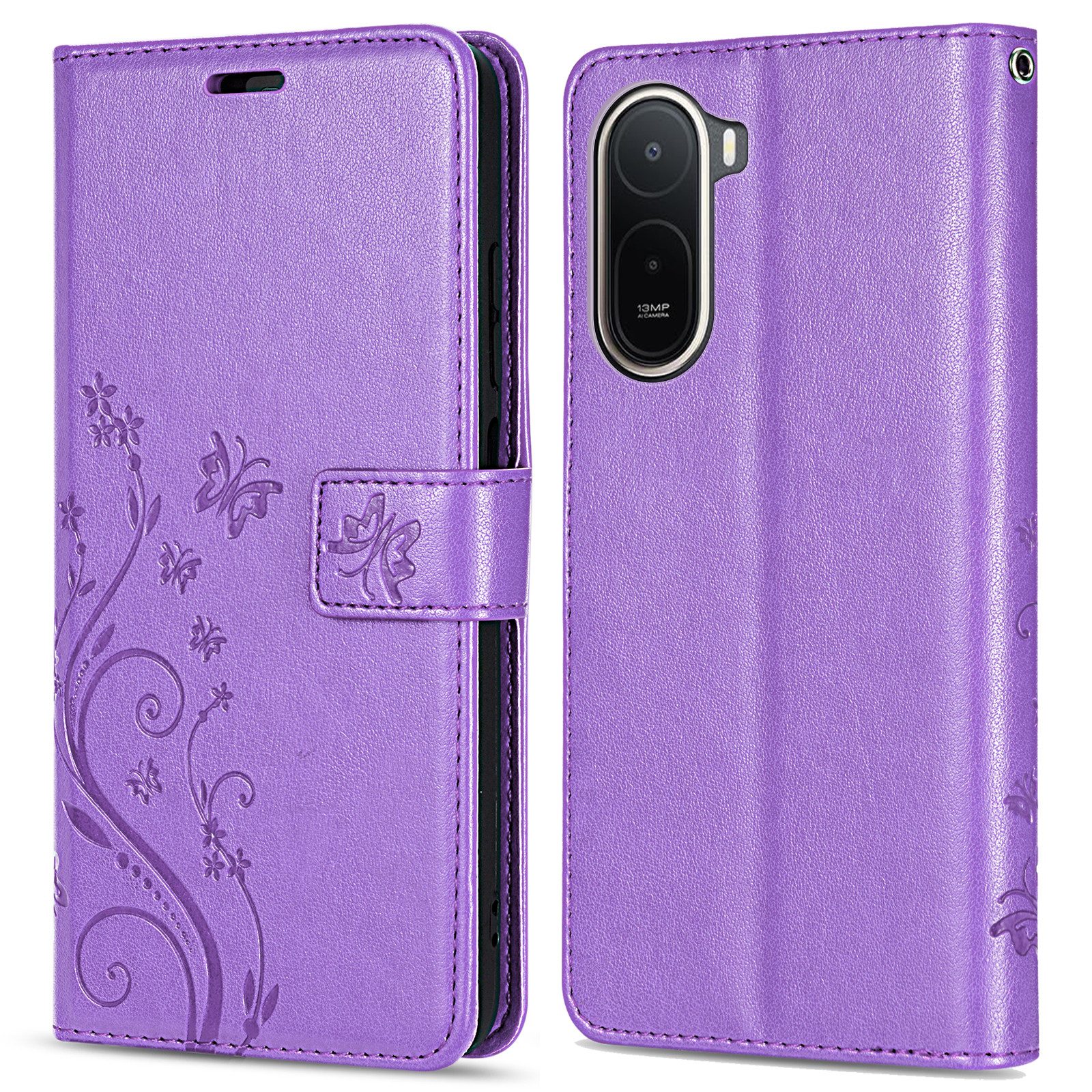 betterfon Handyhülle für Xiaomi Modelle Hülle mit [Kartenfächern], Bookstyle-Hülle: Magnetverschluss 3 Kartenfächer & Standfunktion – Bild 4 von 5