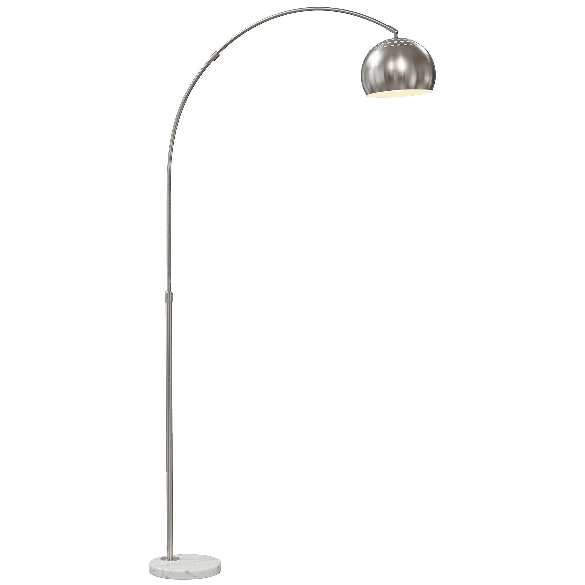 HOMCOM Stehlampe Stehleuchte mit Marmorsockel, Verstellbarem Lampenschirm, Fußschalter, ohne Leuchtmittel, für Schlafzimmer Büro, exkl. Glühbirne – Bild 2 von 5