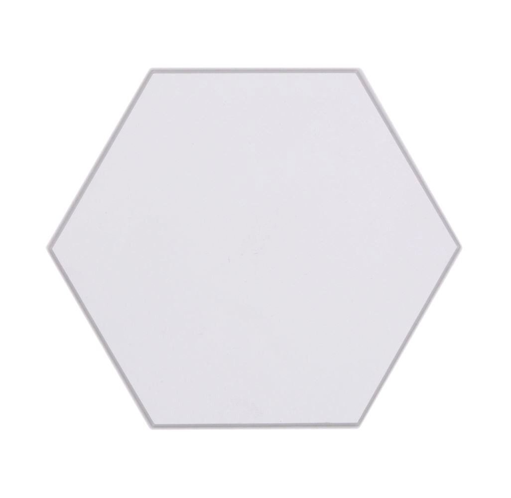 Mosani Wandfliese Hexagon Vinyl Fliese Selbstklebend weiß matt, Spritzwasserbereich geeignet, Küchenrückwand Spritzschutz