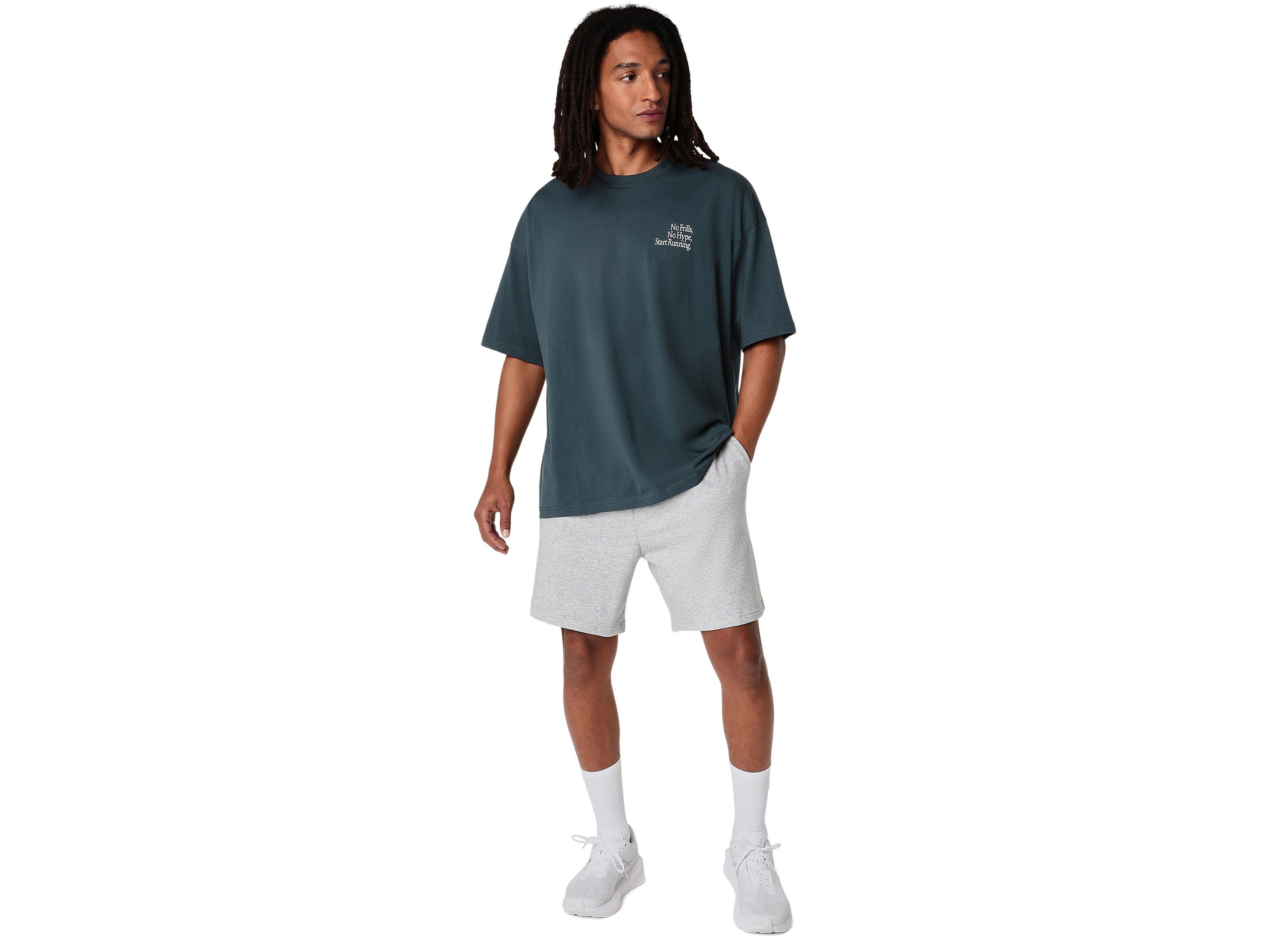 Asics Laufshirt RUNNER MESSAGE GRAPHIC RELAXED TEE sportlicher Stil, für vielseitige Fitnessaktivitäten und Freizeit