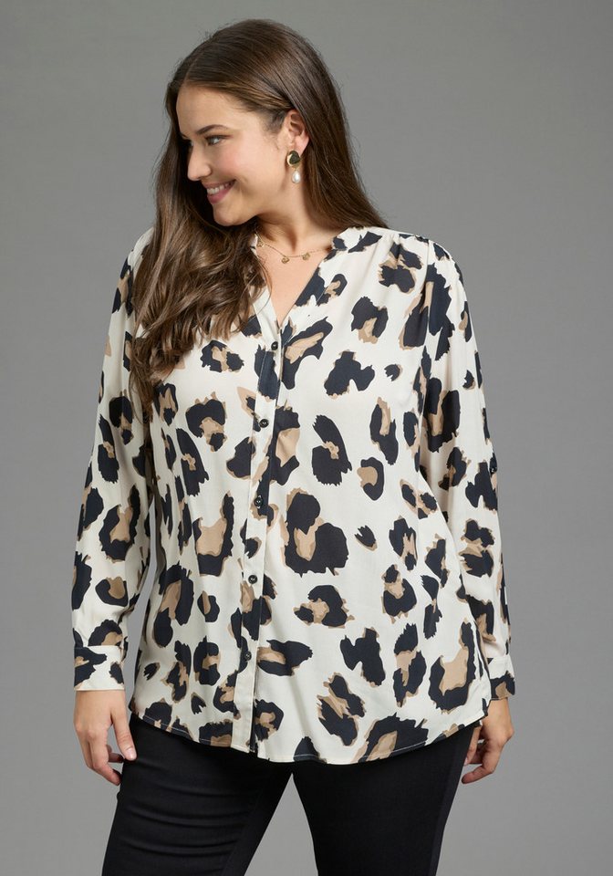 Laura Scott CURVE Longbluse Große Größen im Tunika Stil aus weicher Viskose