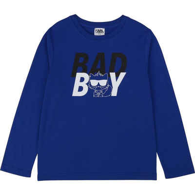 KARL LAGERFELD T-Shirt »Karl Lagerfeld Langarm Shirt blau Bad Cat Style«