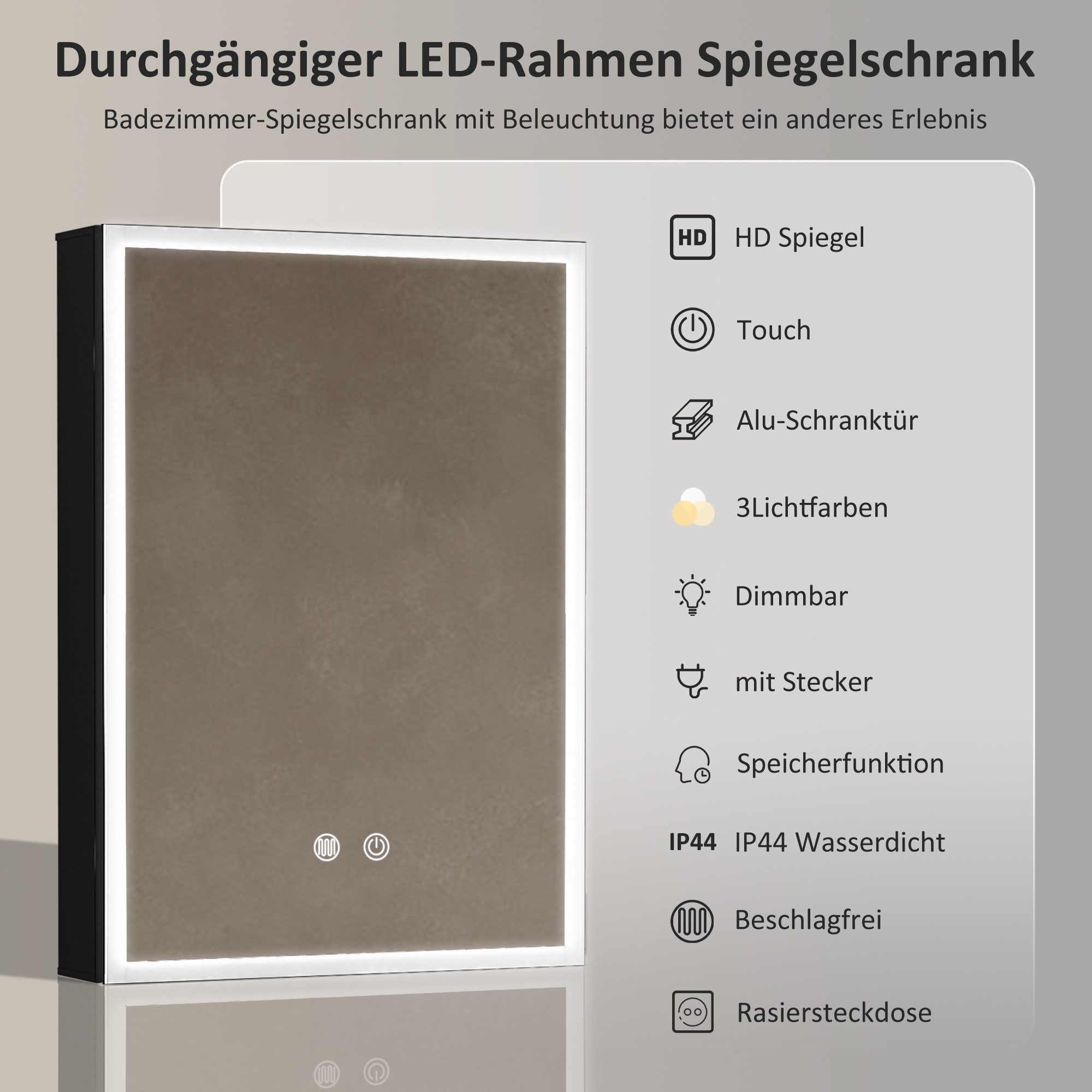 WDWRITTI Spiegelschrank Klein 40x60cm Spiegelschrank Bad günstig online kaufen