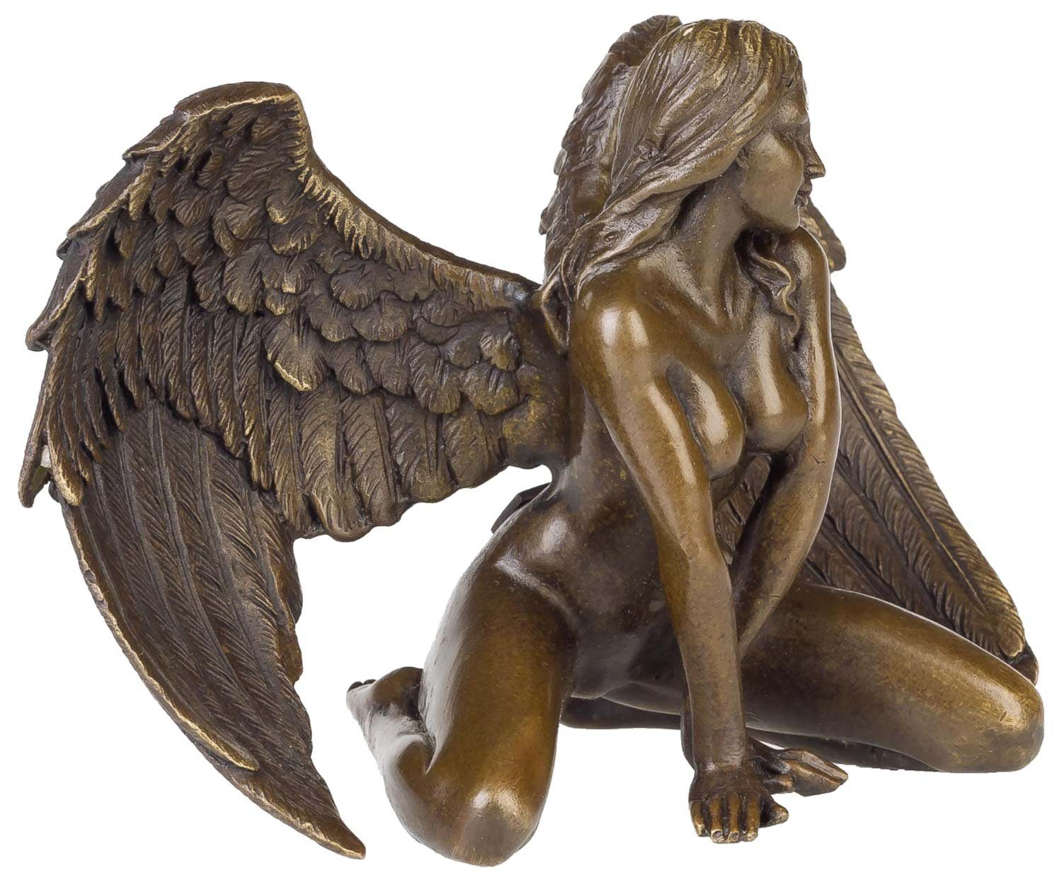 Bronzeskulptur Bronze Bronzefigur Skulptur Skulptur Antik- Aubaho Figur Engel Frau Akt