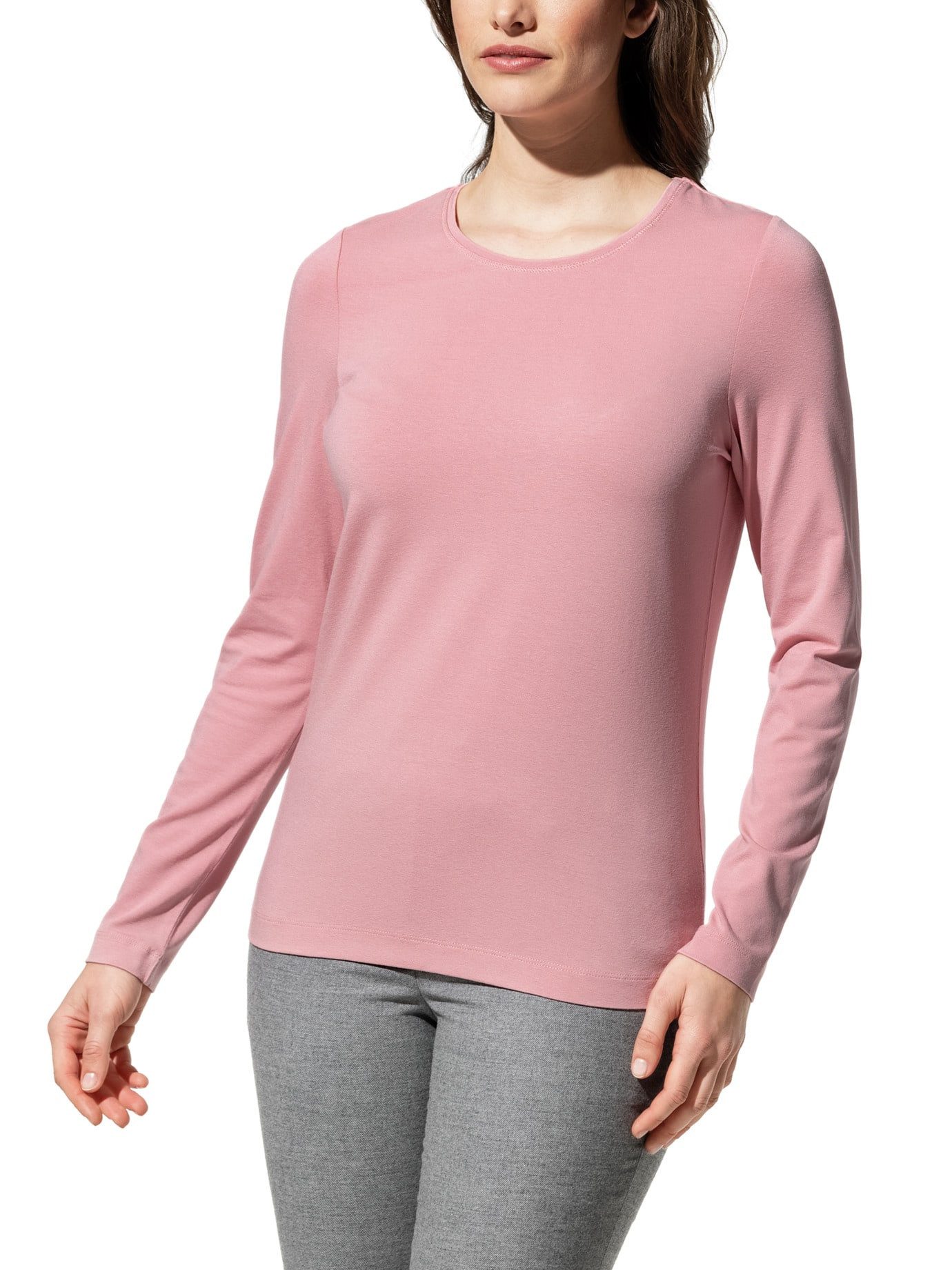 Walbusch Langarmshirt Damen Viskose-Shirt Langarm Rundhals leicht tailliert, pflegeleicht – Bild 5 von 5