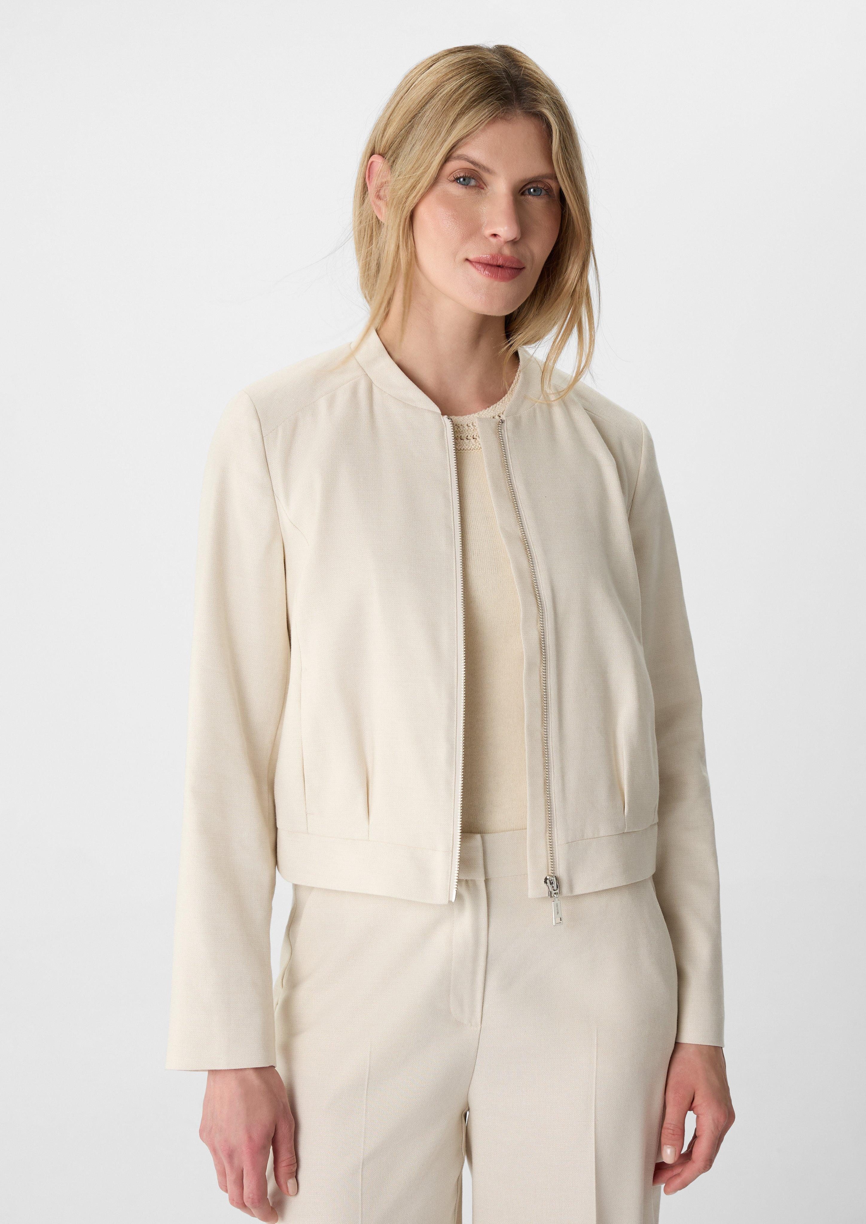 Comma Blusenblazer Leinemix-Jacke im Boxy Fit günstig online kaufen