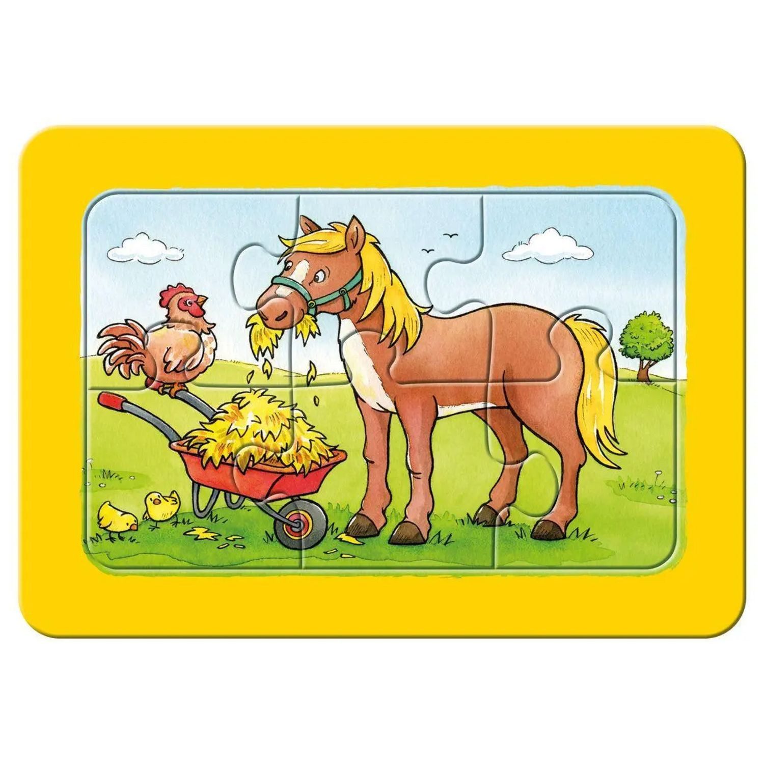 Ravensburger Puzzle Gute Tierfreunde. My first puzzle - Rahmenpuzzle 3 x 6 Teile, 19 Puzzleteile
