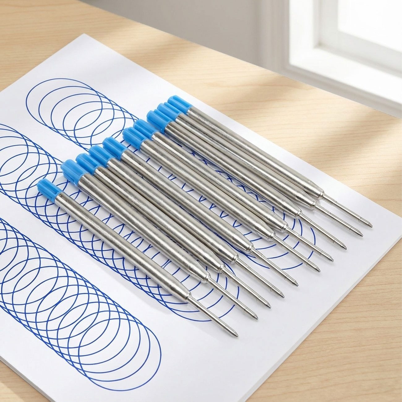shop'n smile ideoon Kugelschreibermine Kugelschreiber-Minen 10/20er Set Blau Ersatzminen Stärke B universal, Gleichmäßiger Tintenfluss/universelle Ersatzminen/Minenstärke B