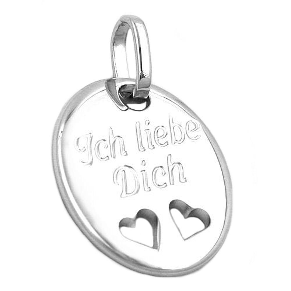 Gallay Anhänger Set Anhänger, Ich liebe Dich, Silber 925