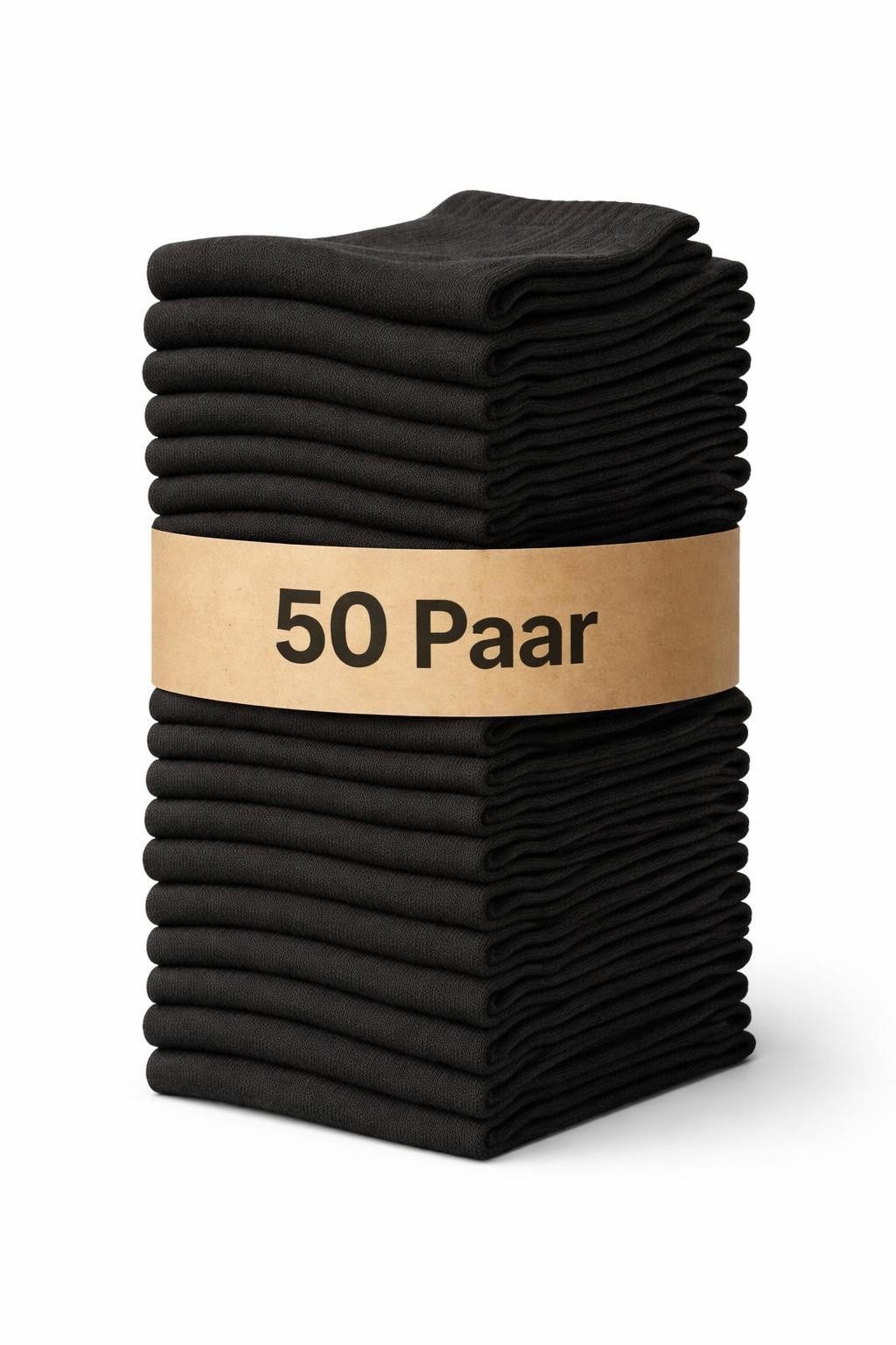 Businesssocken 10 - 100 Paar Socken Herren & Damen Schwarz Business Socken Baumwolle