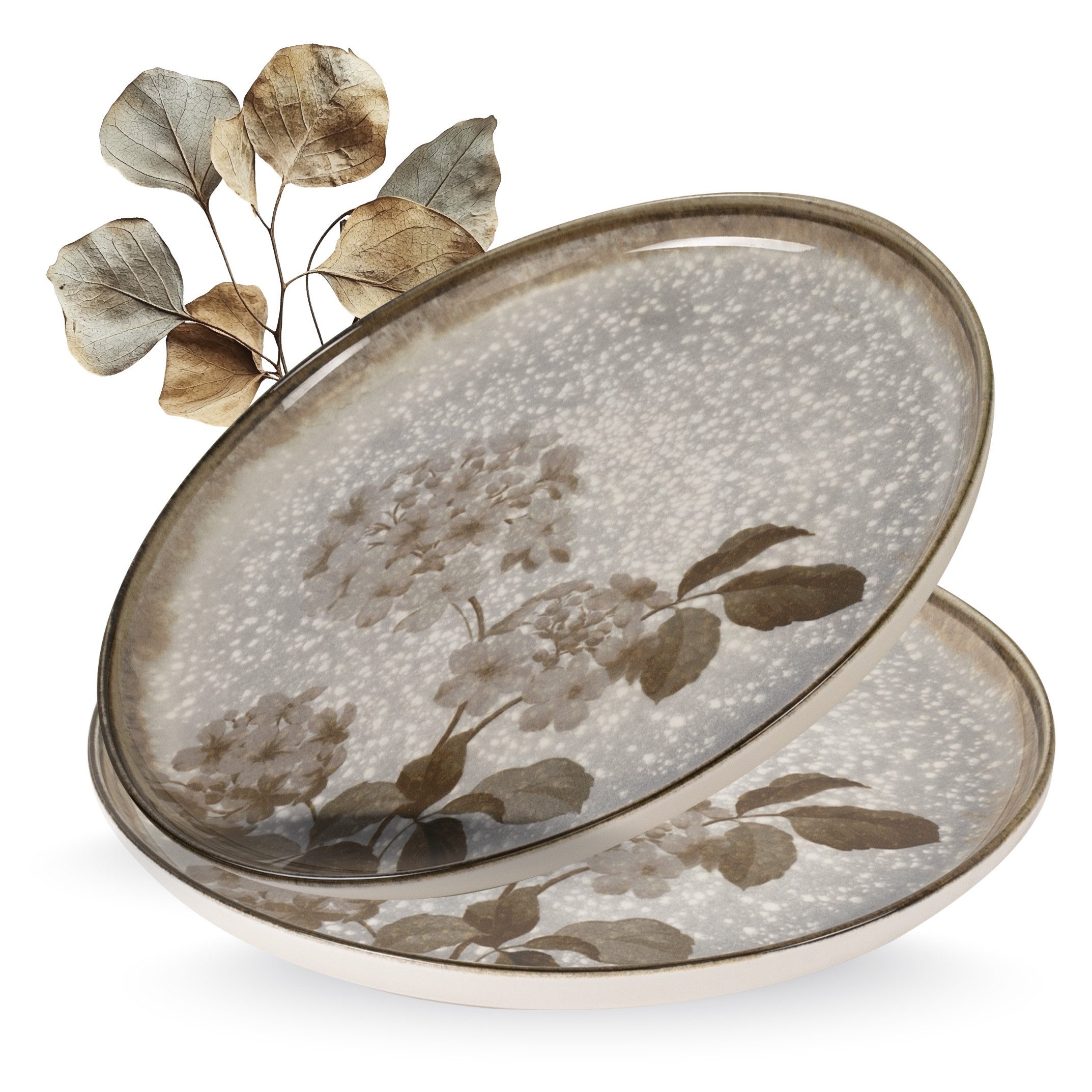 Moritz & Moritz Servierteller BLOSSOM Servierteller 2er Set, Porzellan, (Set, 2-tlg., Set), Hochwertiges Porzellan, Spülmaschinengeeignet