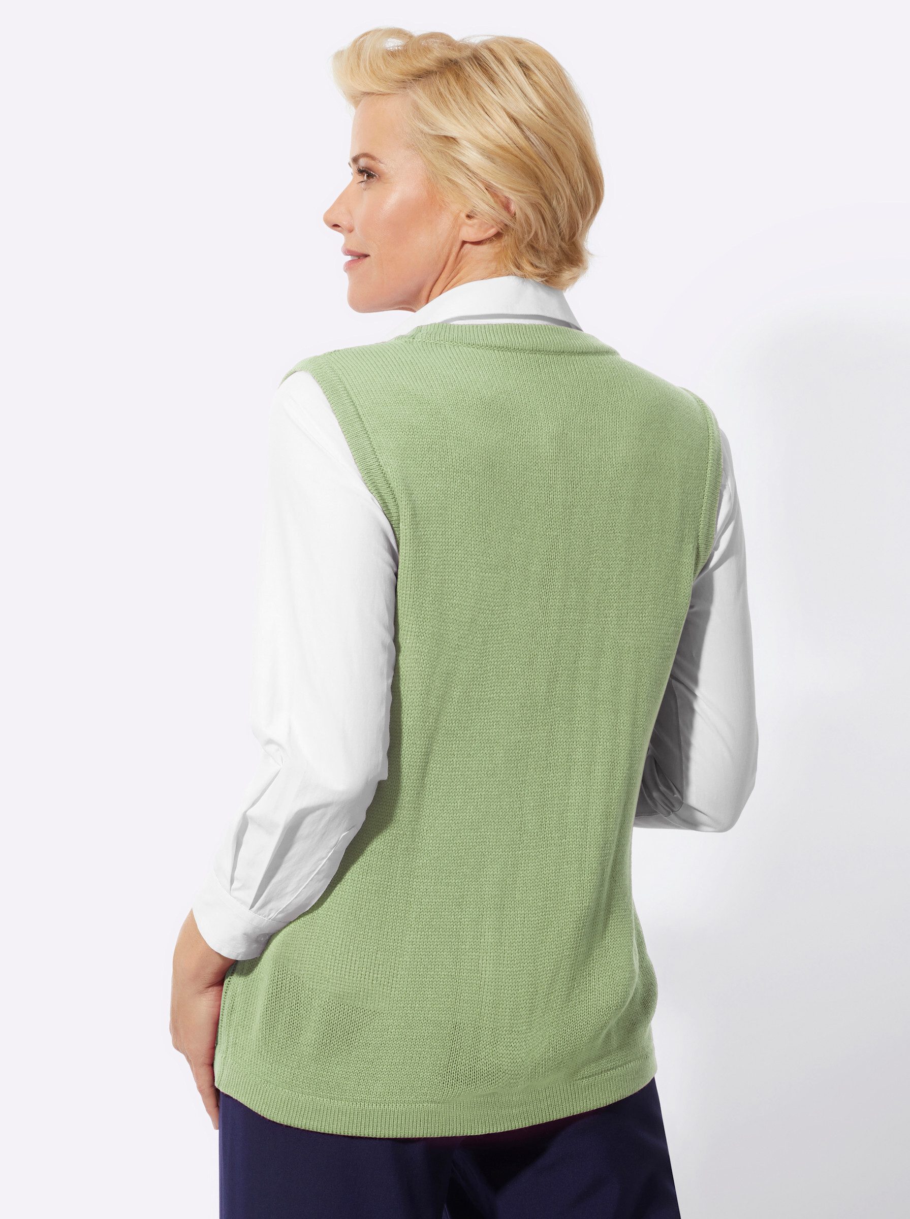 Witt Strickweste Strickweste Ärmellos Zopfmuster günstig online kaufen