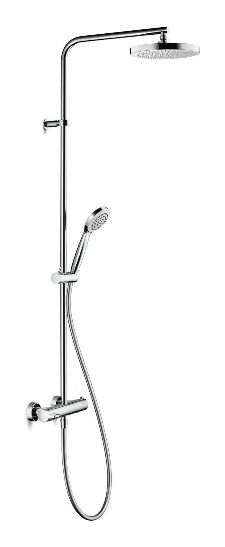 Duravit Duschsystem B.1, Höhe 122 cm, Serie mit Brausethermostat - Chrom Hochglanz