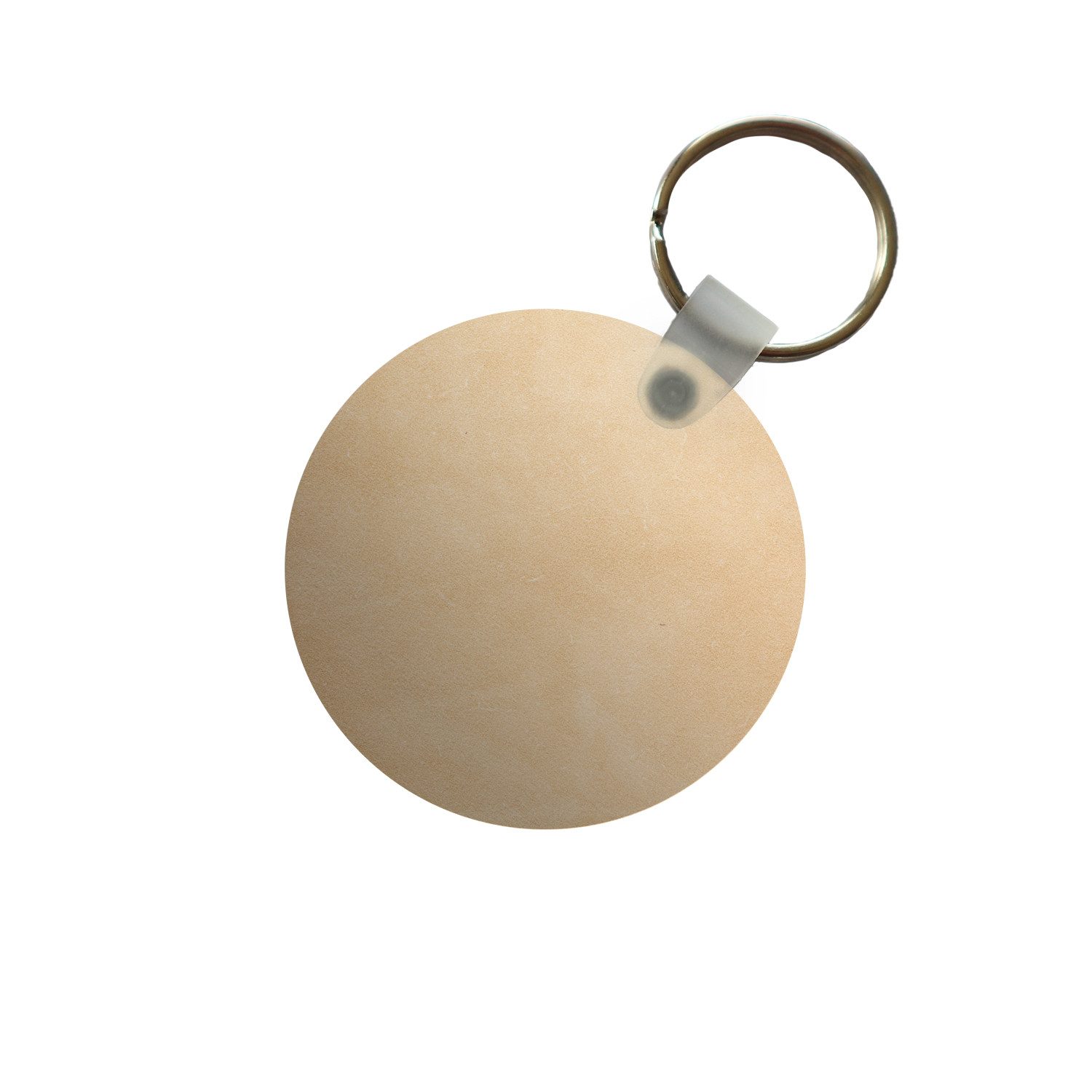 Schlüsselanhänger Leder - Strukturiert - Lederoptik - Beige