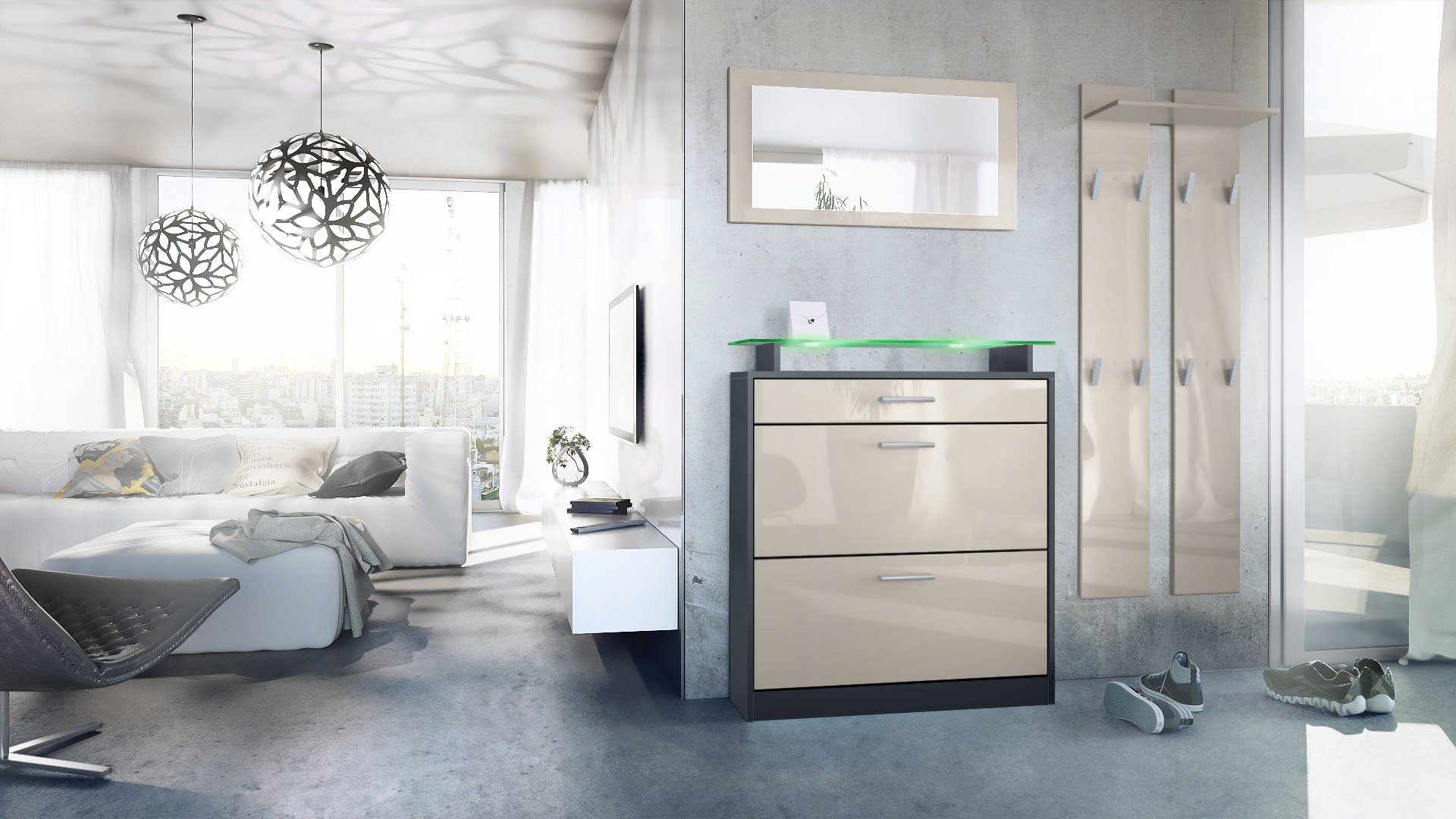 Vladon Garderoben-Set Loret, (Garderobenset bestehend aus günstig online kaufen