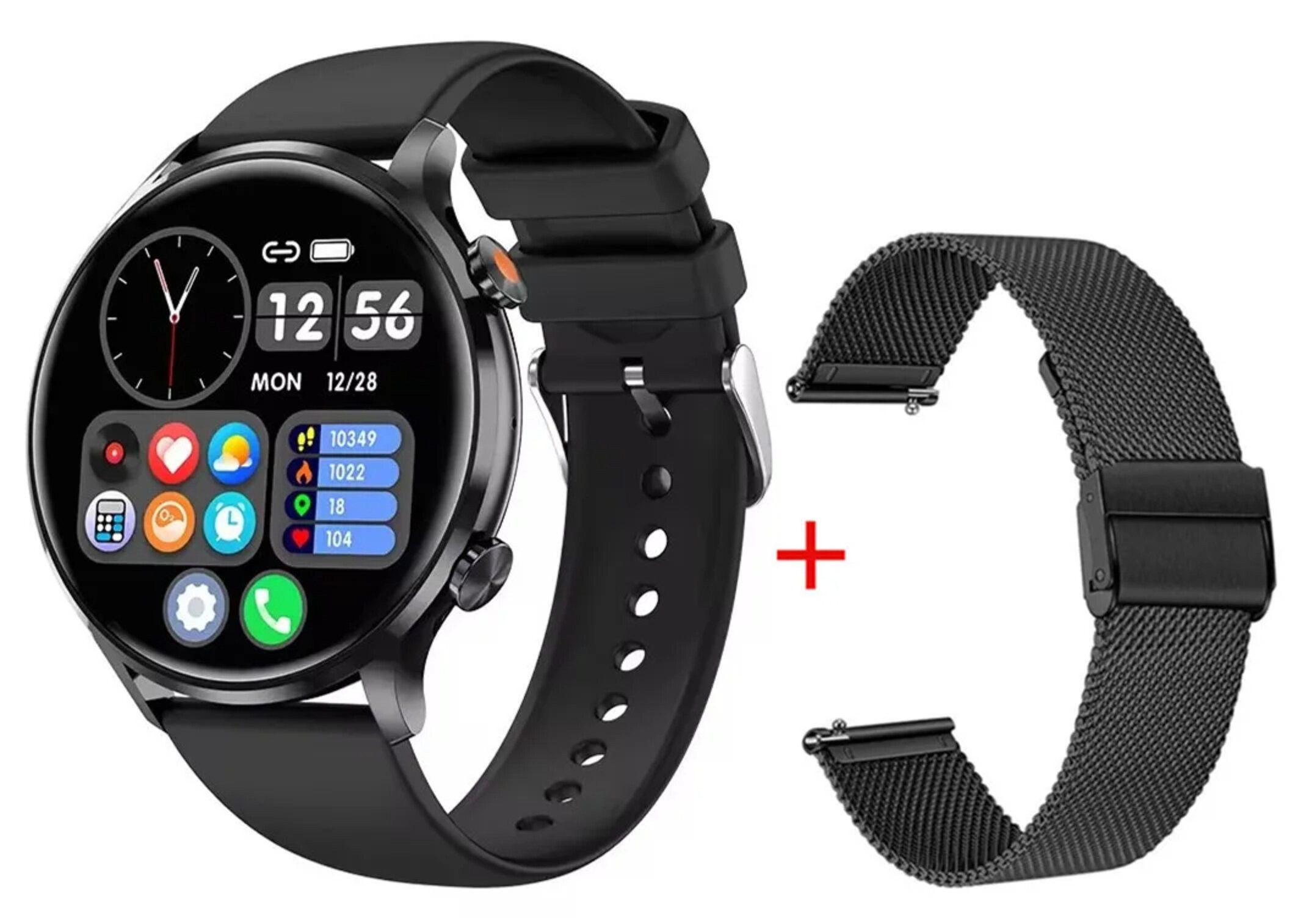 Smartwatch Frauen Smart Uhr Herren Bluetooth Anruf Sport Tracker Smartwatch
